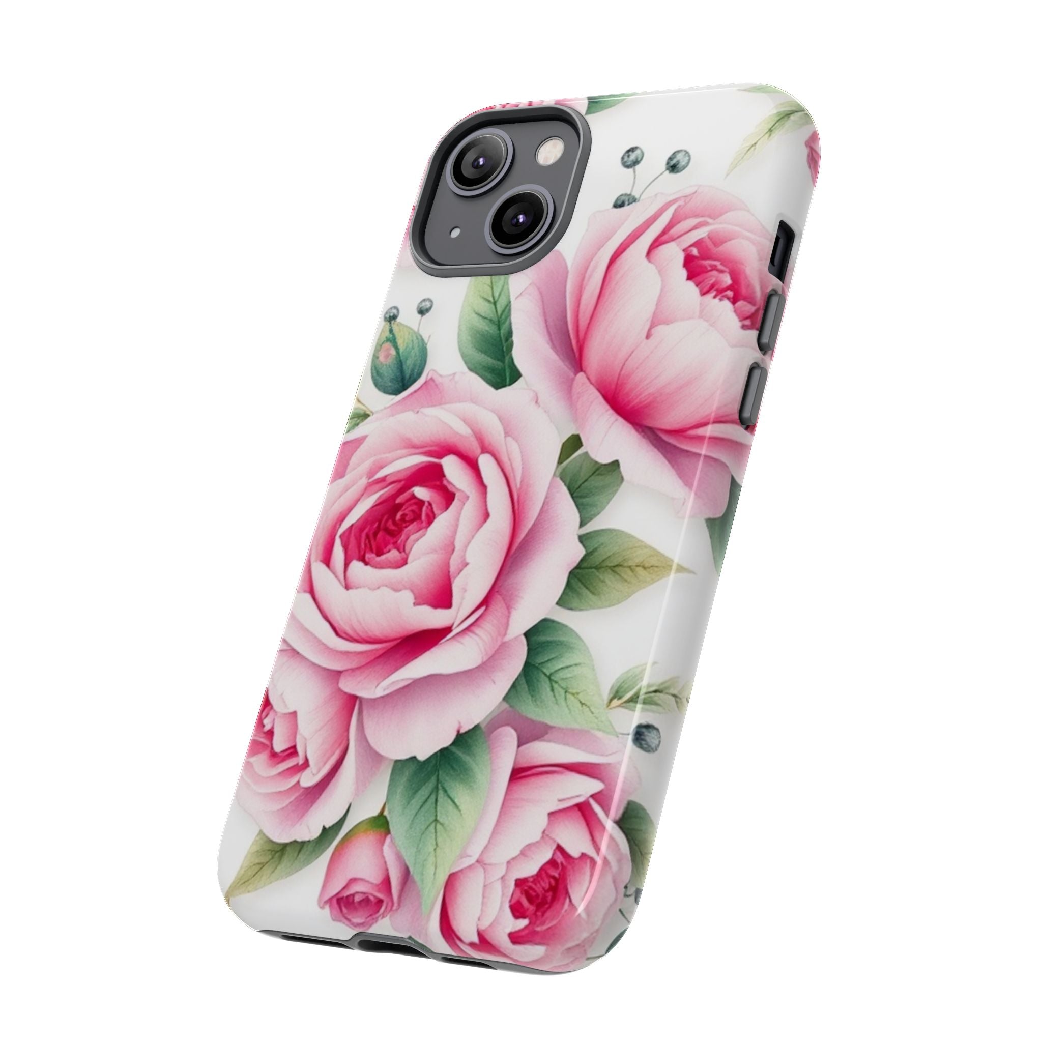 Android OR iPhone Compatible Cases - Pink Flower Design - Unique Tough Cases