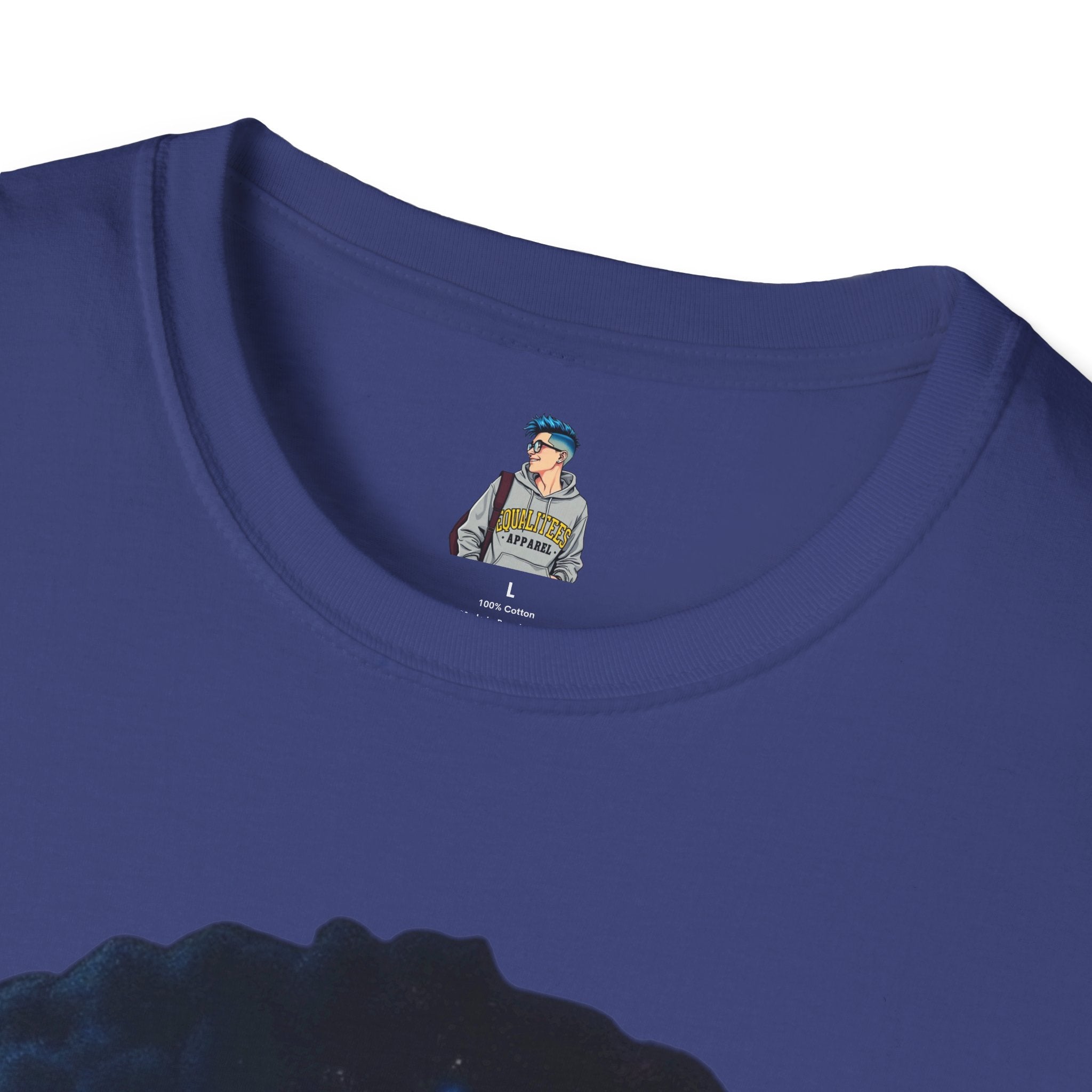 Black Universe Female Silhouette Unisex Softstyle T-Shirt - Celebrate Black Culture