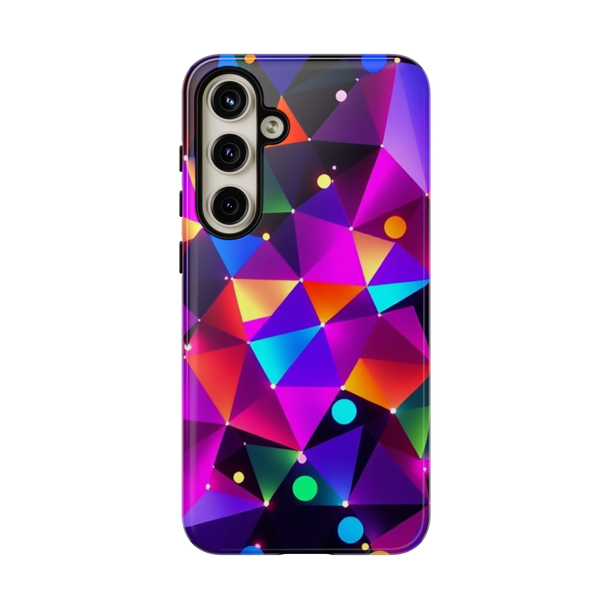 Android OR iPhone Compatible Cases - Colorful Angles Design - Unique Tough Cases