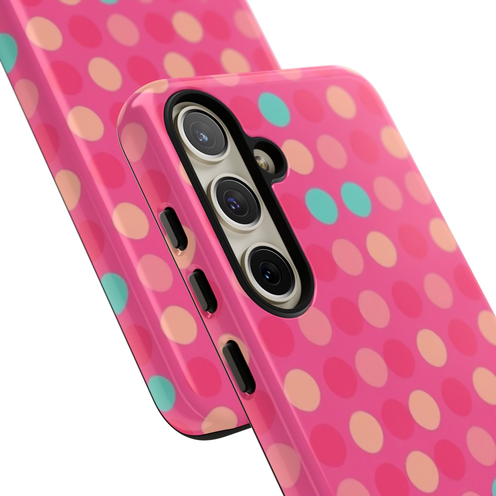 Android OR iPhone Protective Cases - Retro Polka Dots Pattern Tough Case