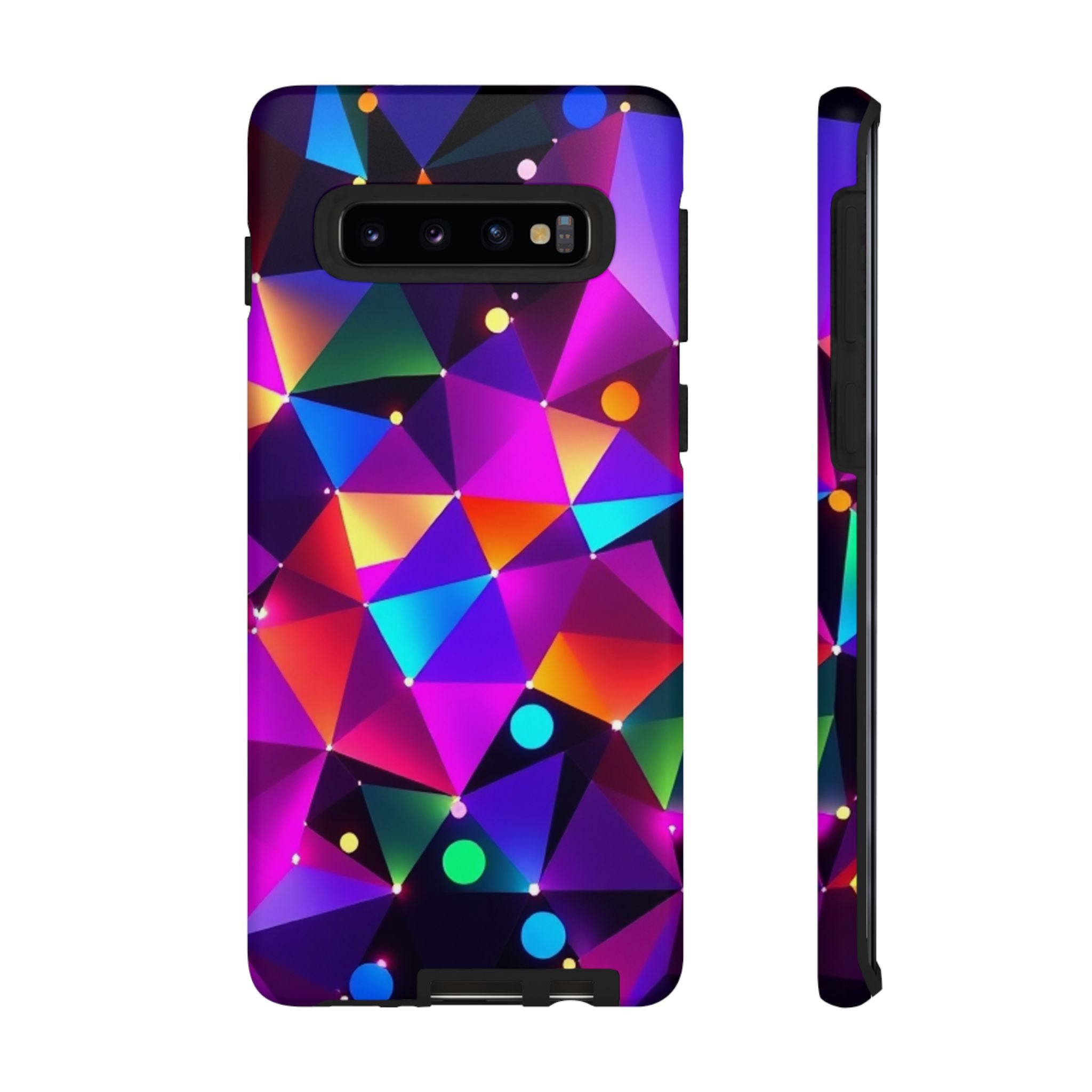 Android OR iPhone Compatible Cases - Colorful Angles Design - Unique Tough Cases
