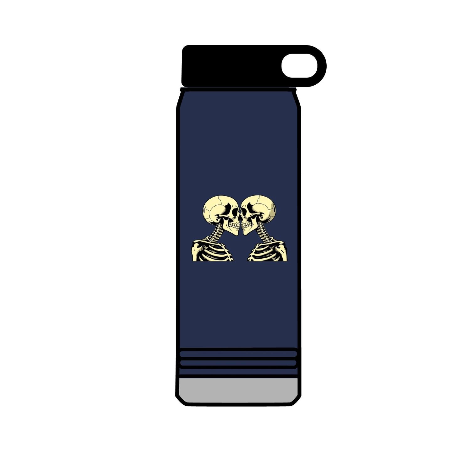 32oz Water Bottle Kissing Skeletons