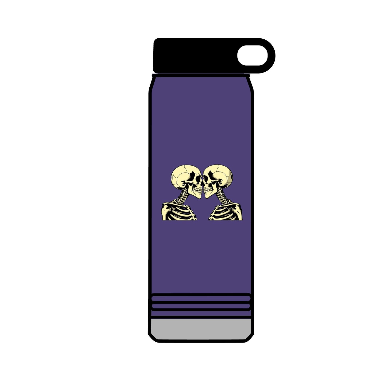 32oz Water Bottle Kissing Skeletons
