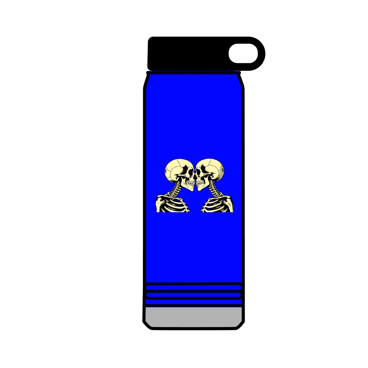32oz Water Bottle Kissing Skeletons
