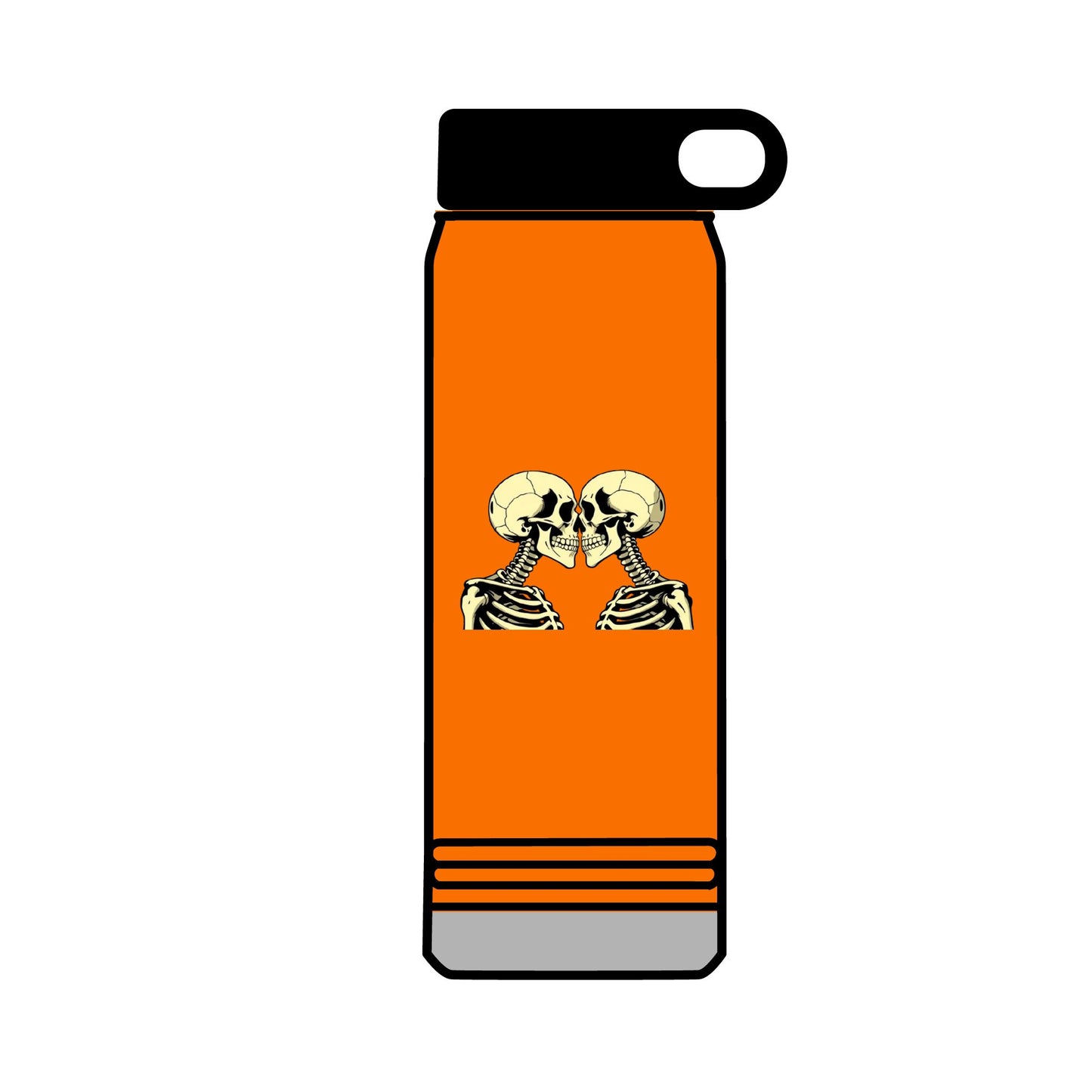 32oz Water Bottle Kissing Skeletons