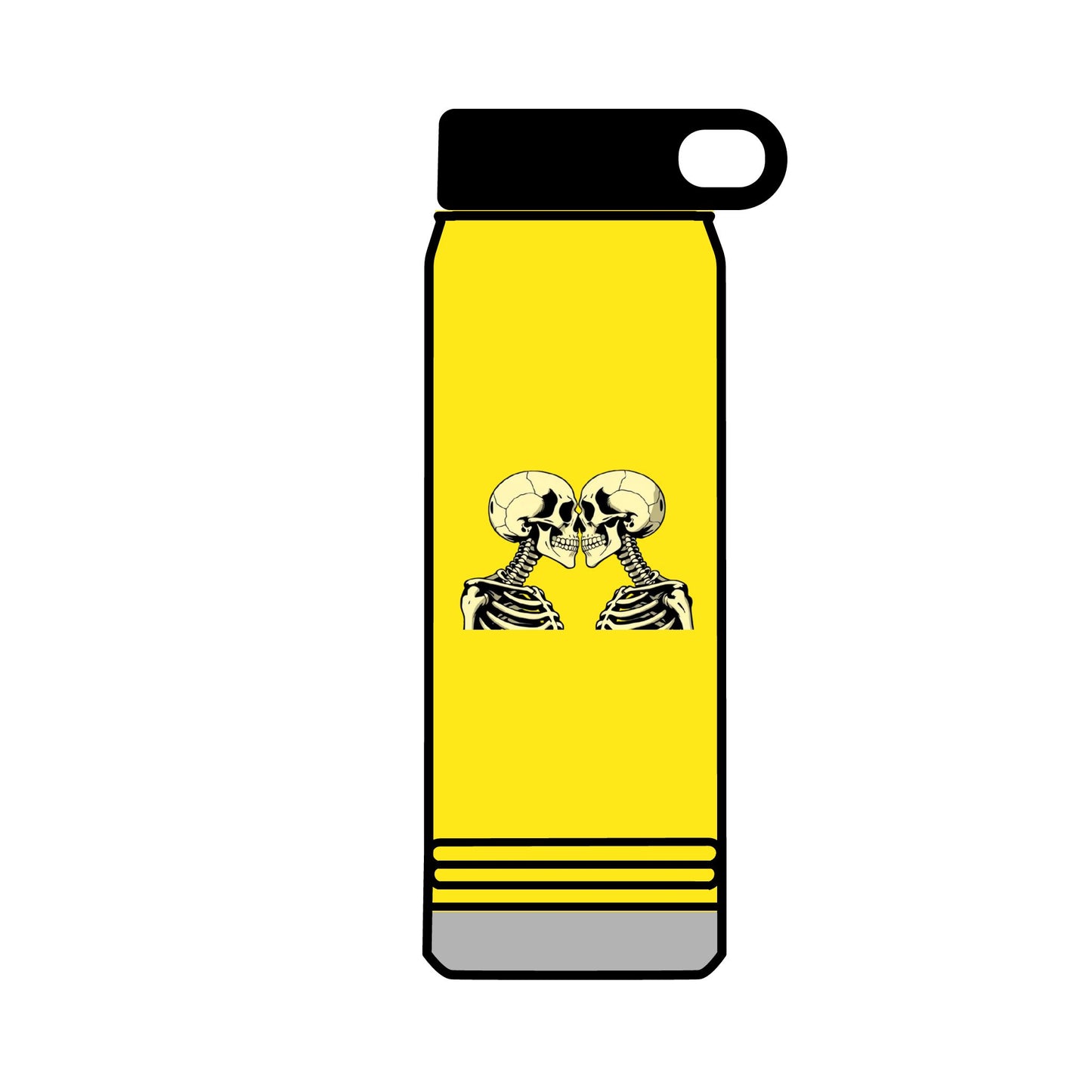 32oz Water Bottle Kissing Skeletons