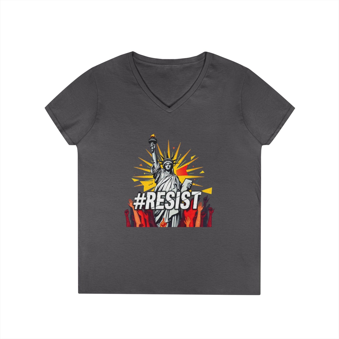 #RESIST Ladies' V-Neck T-Shirt - Empowering Activism Apparel
