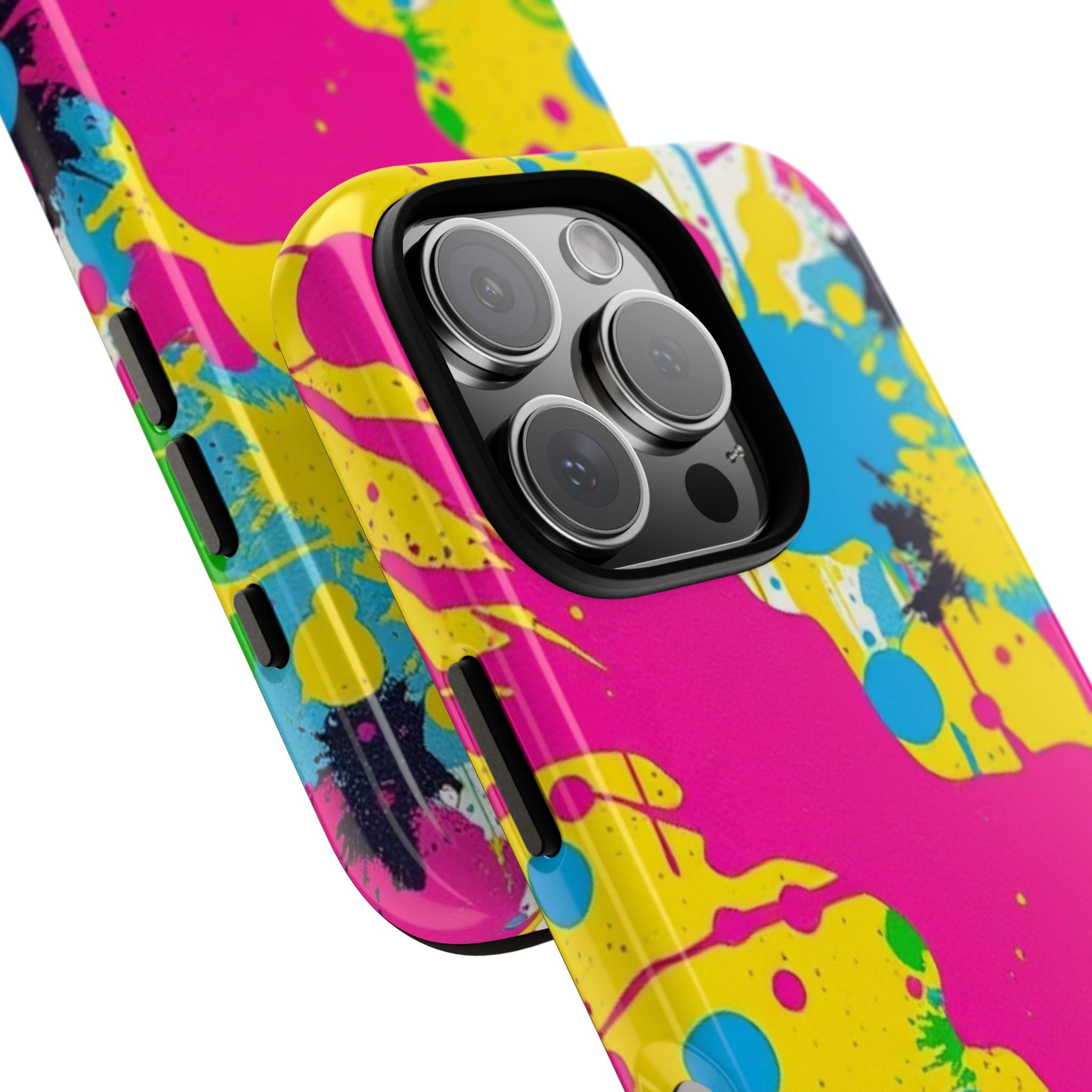 Android OR iPhone Compatible Cases - Crazy Retro Color Splash Design - Unique Tough Cases