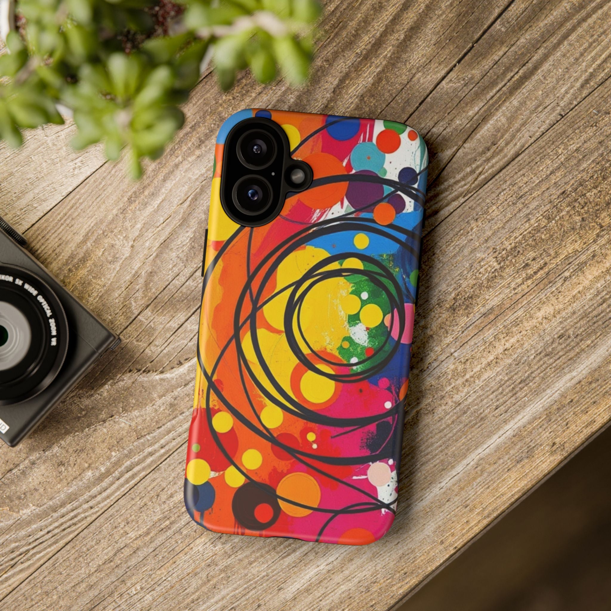 Colorful Abstract Rainbow Swirl Art Tough Case For Android & iPhone