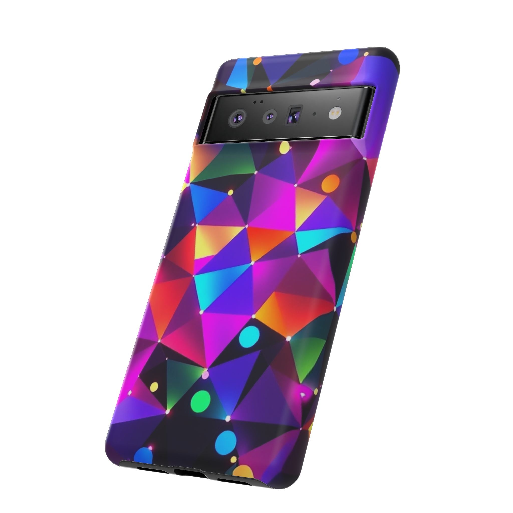 Android OR iPhone Compatible Cases - Colorful Angles Design - Unique Tough Cases
