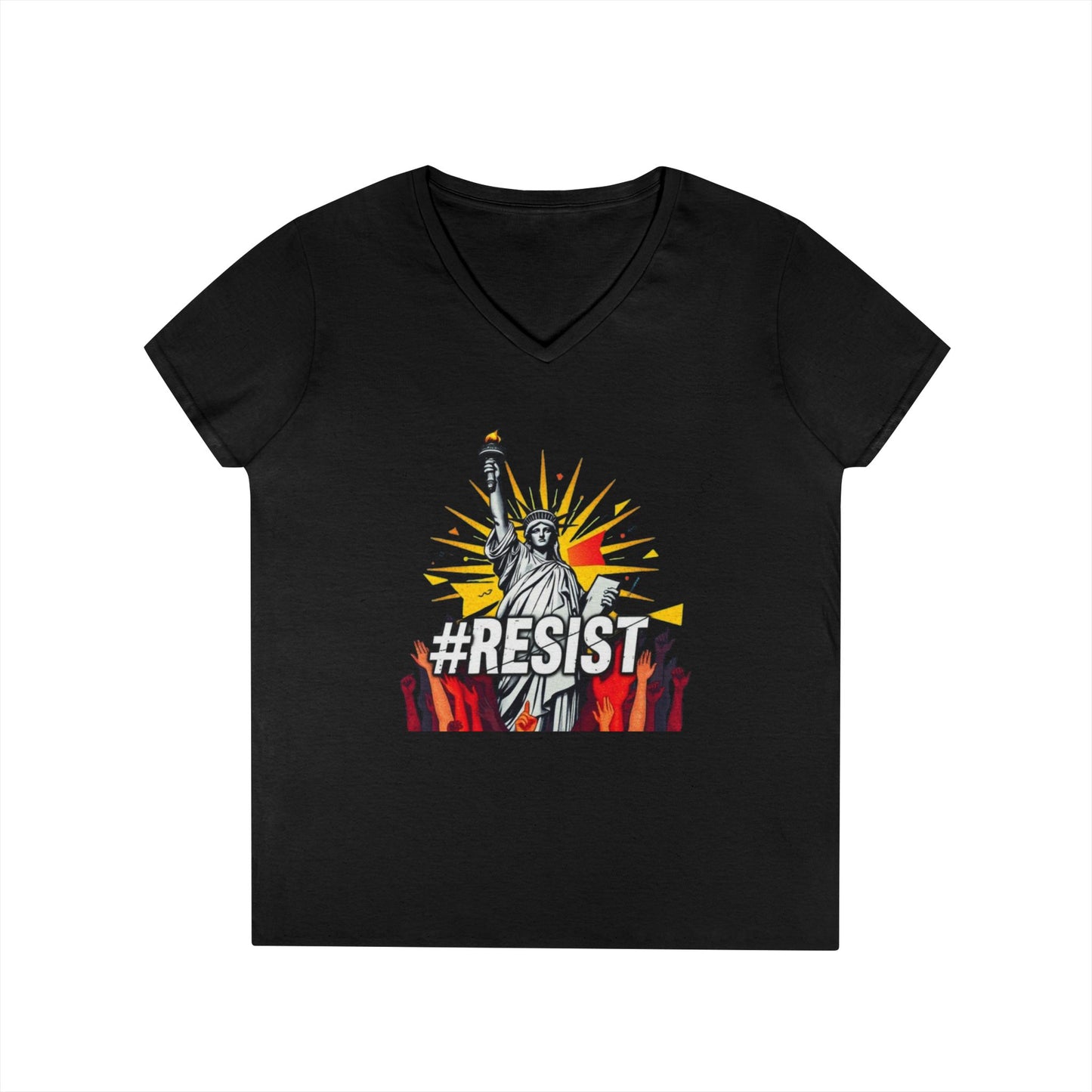 #RESIST Ladies' V-Neck T-Shirt - Empowering Activism Apparel