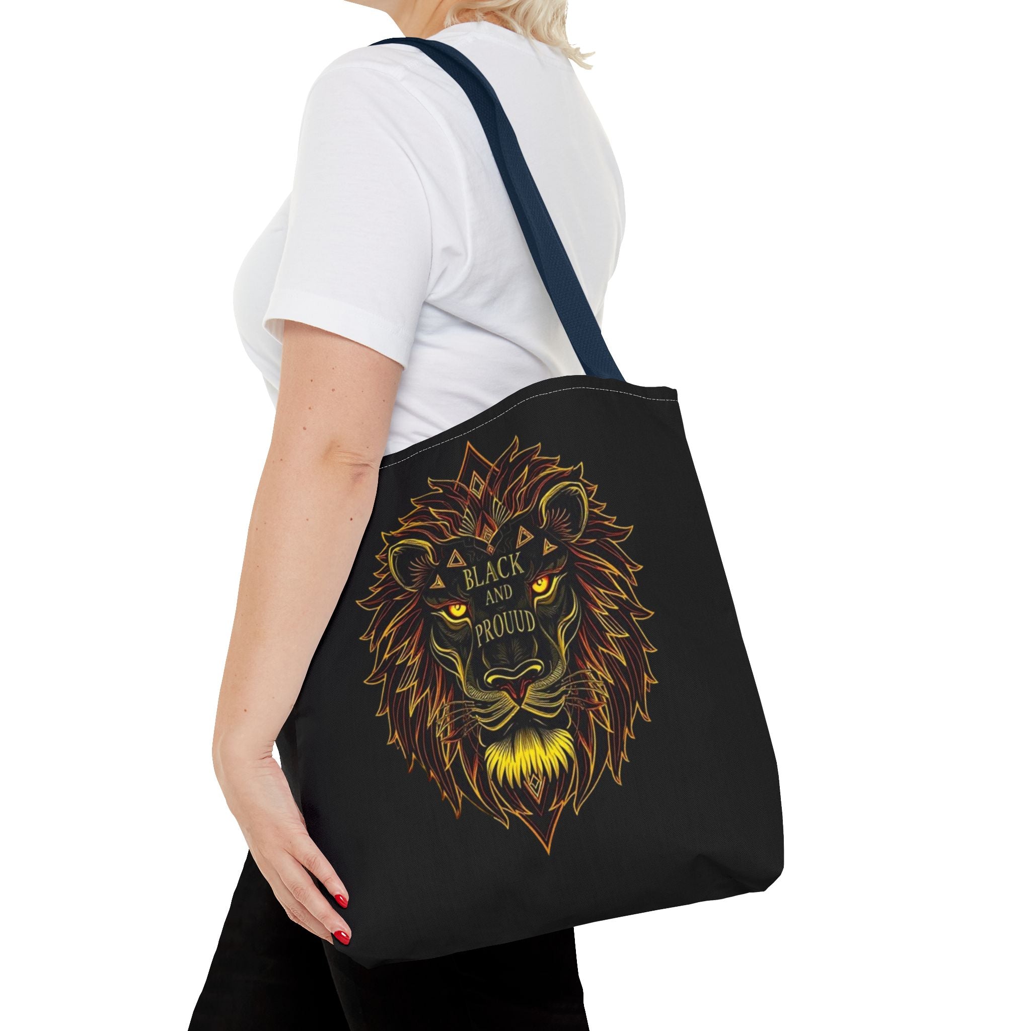 Black and Proud Lion Tote Bag