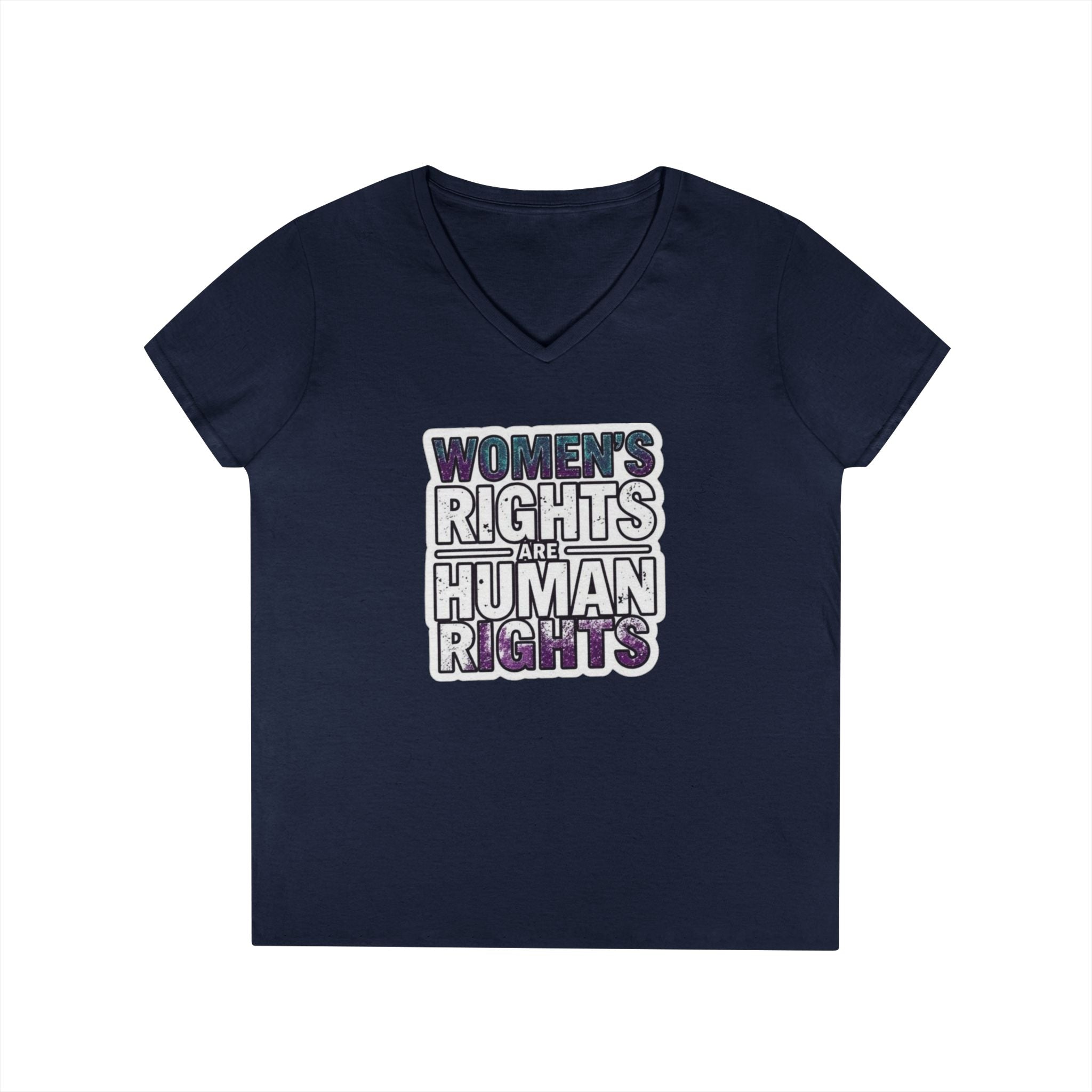 Empowerment Women's V-Neck T-Shirt - "Women's Rights are Human Rights"