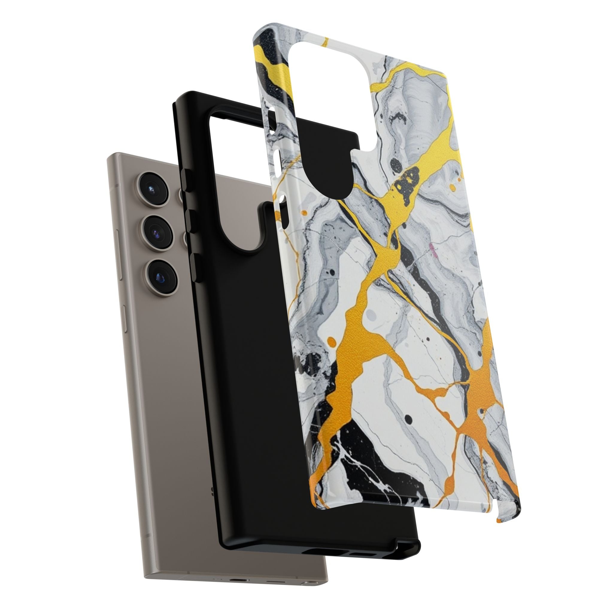 Beautiful Marble and Gold Design Tough Cases For Android & iPhone