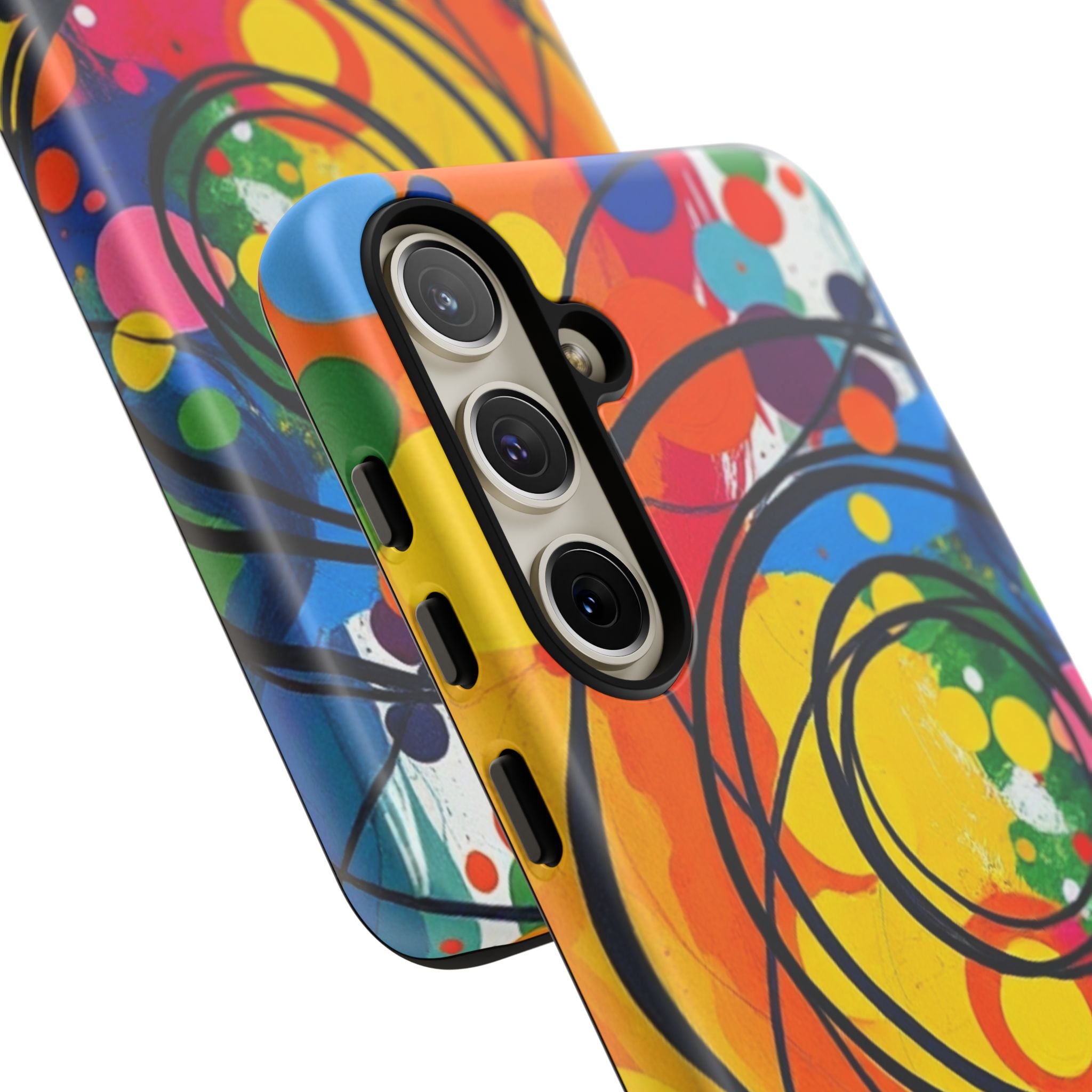 Colorful Abstract Rainbow Swirl Art Tough Case For Android & iPhone