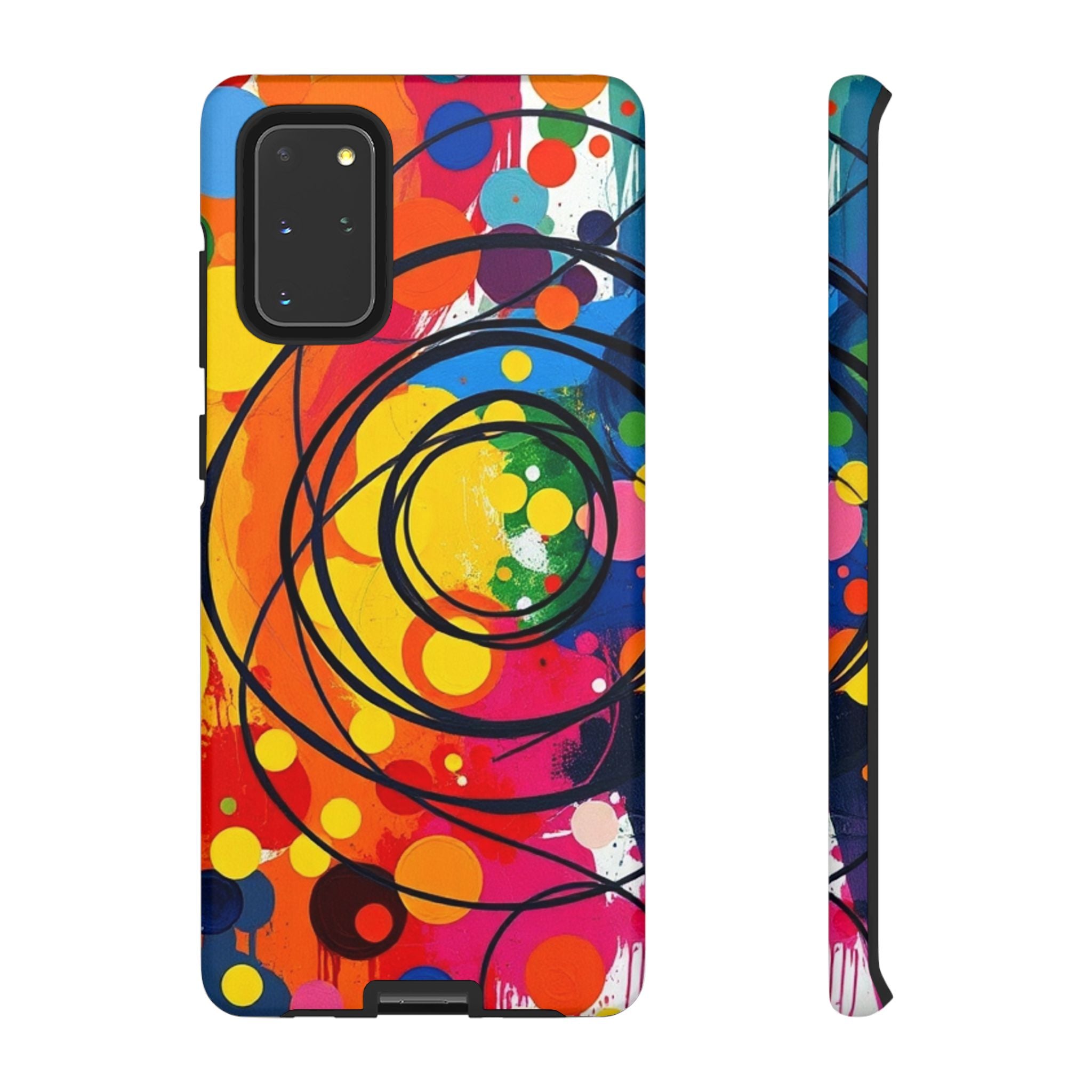 Colorful Abstract Rainbow Swirl Art Tough Case For Android & iPhone