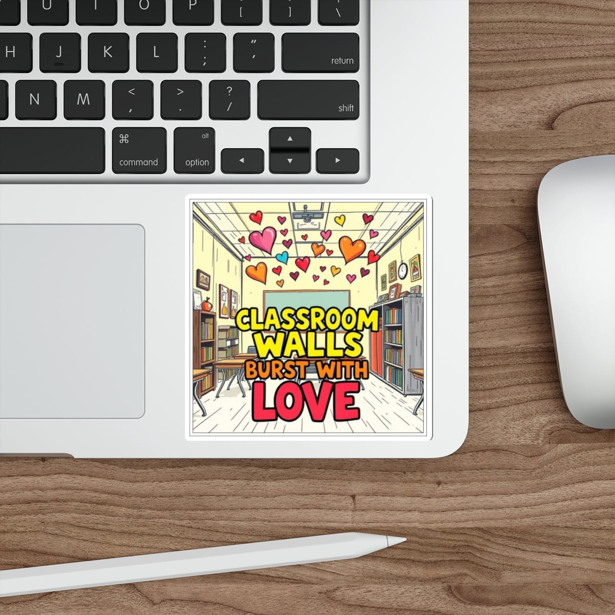 Classroom Walls Burst With Love Die-Cut Sticker - EqualiTees.Me