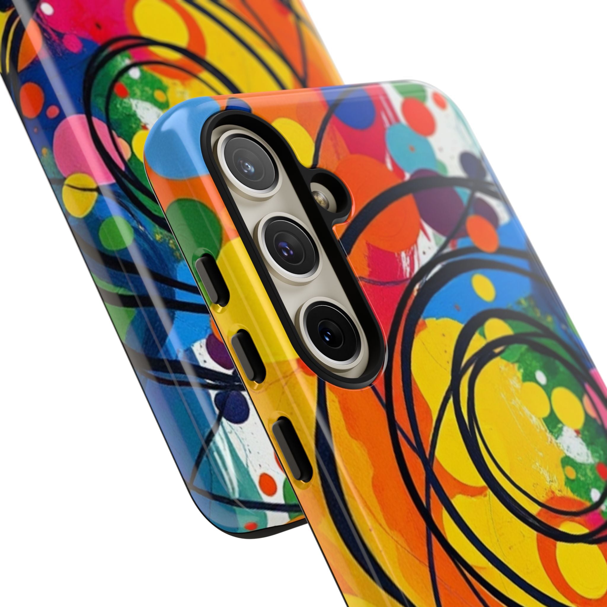Colorful Abstract Rainbow Swirl Art Tough Case For Android & iPhone