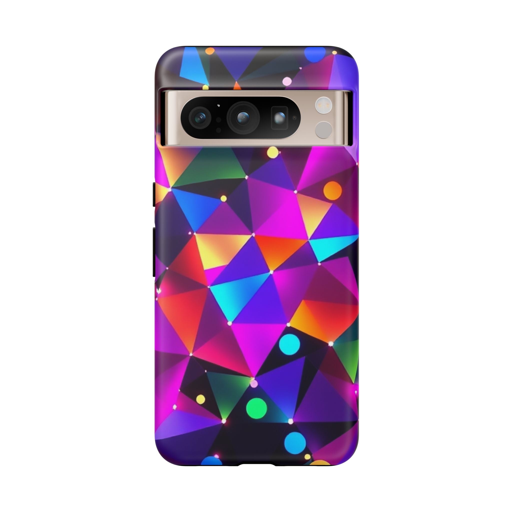 Android OR iPhone Compatible Cases - Colorful Angles Design - Unique Tough Cases