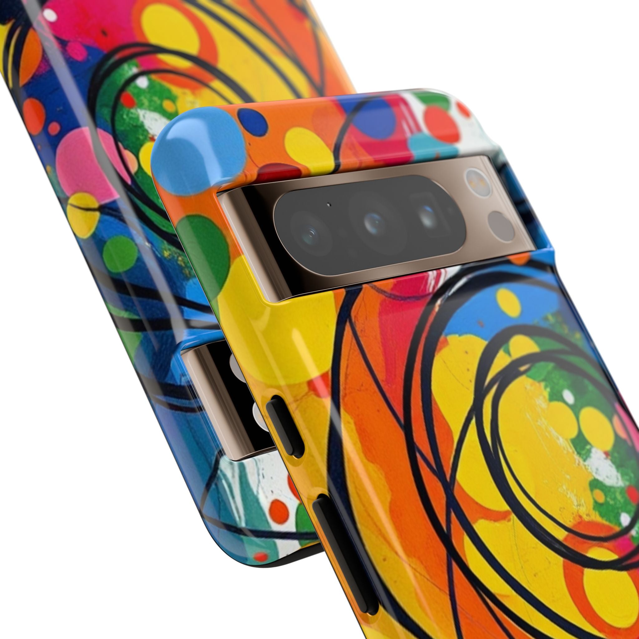 Colorful Abstract Rainbow Swirl Art Tough Case For Android & iPhone