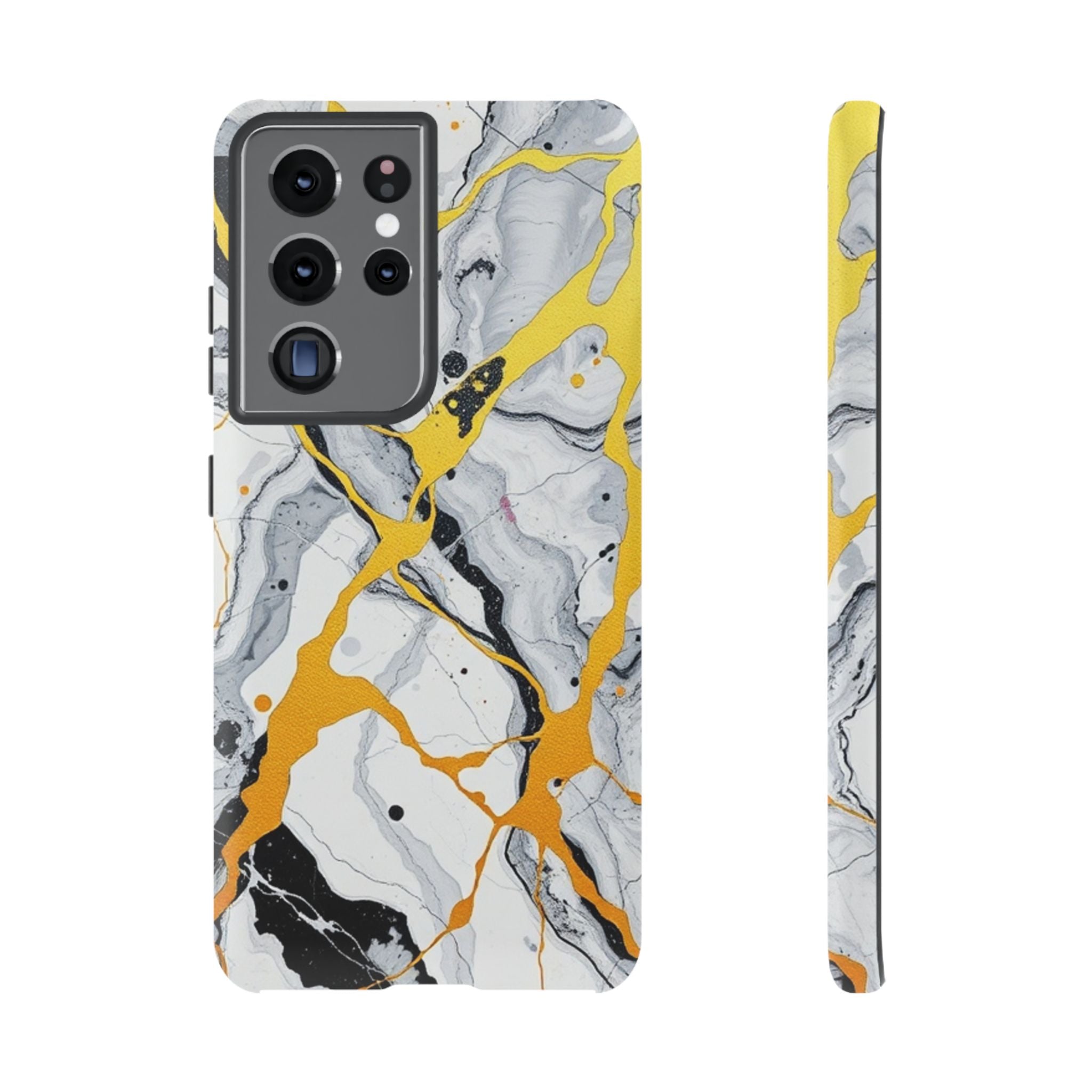 Beautiful Marble and Gold Design Tough Cases For Android & iPhone