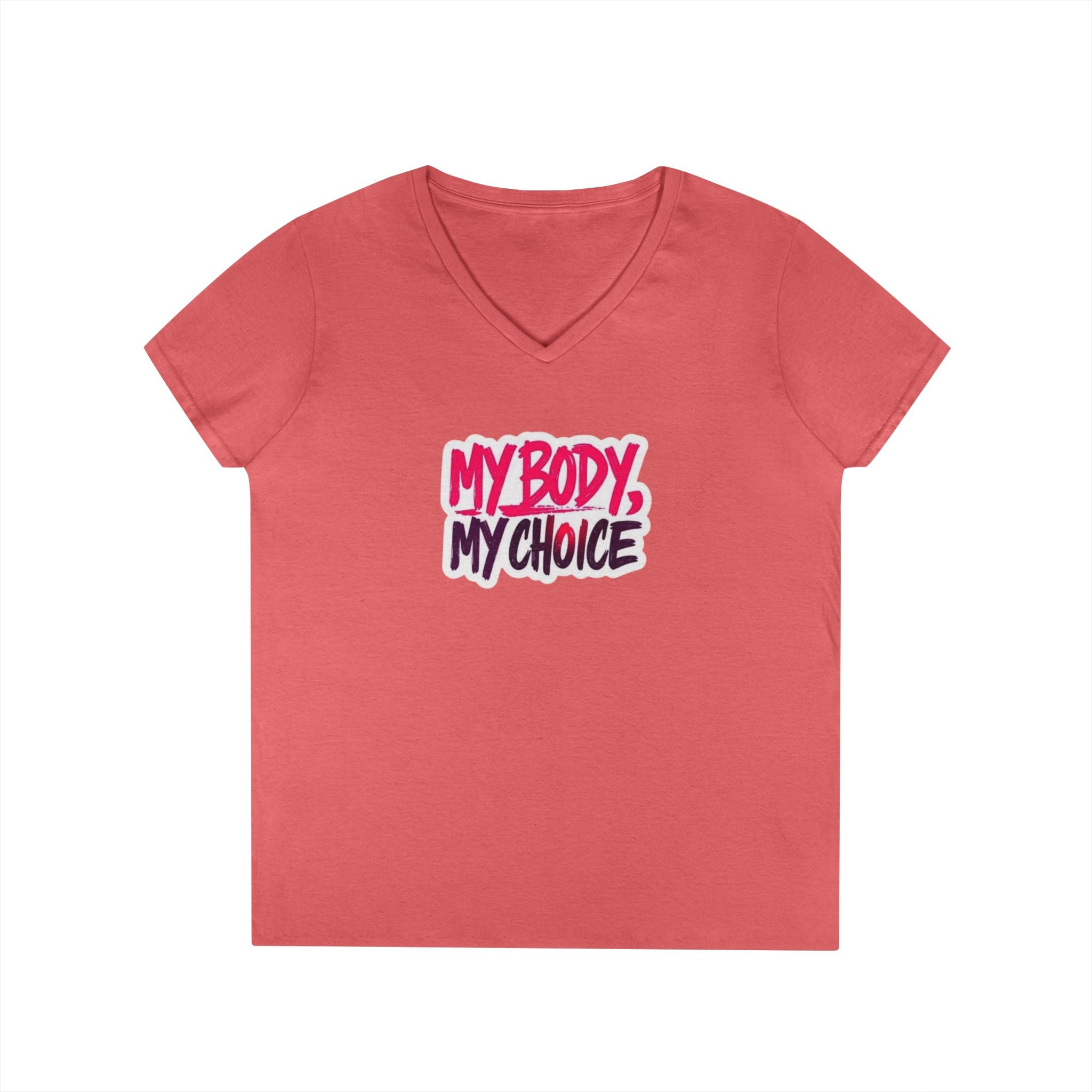 My Body My Choice Ladies' V-Neck Protest T-Shirt