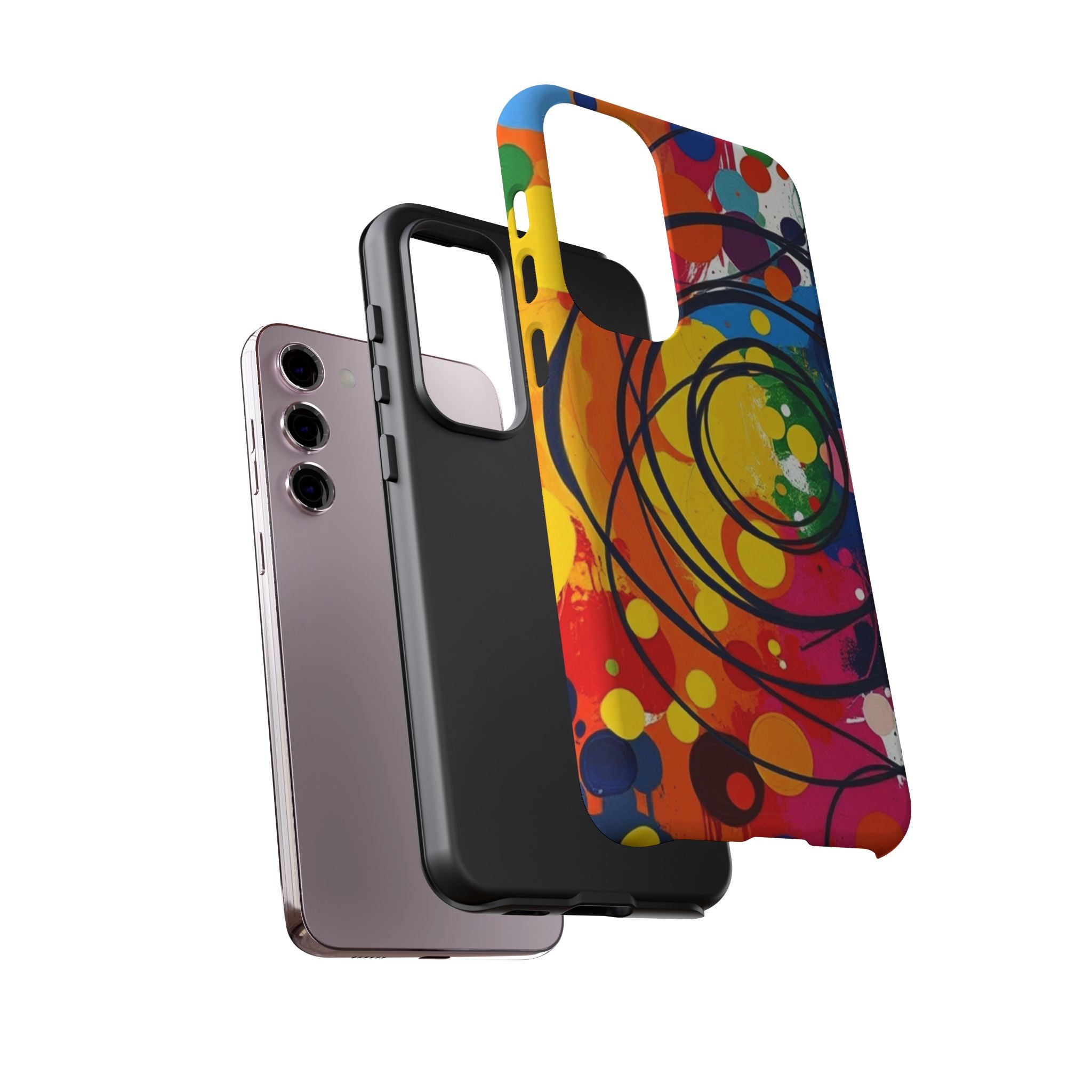 Colorful Abstract Rainbow Swirl Art Tough Case For Android & iPhone
