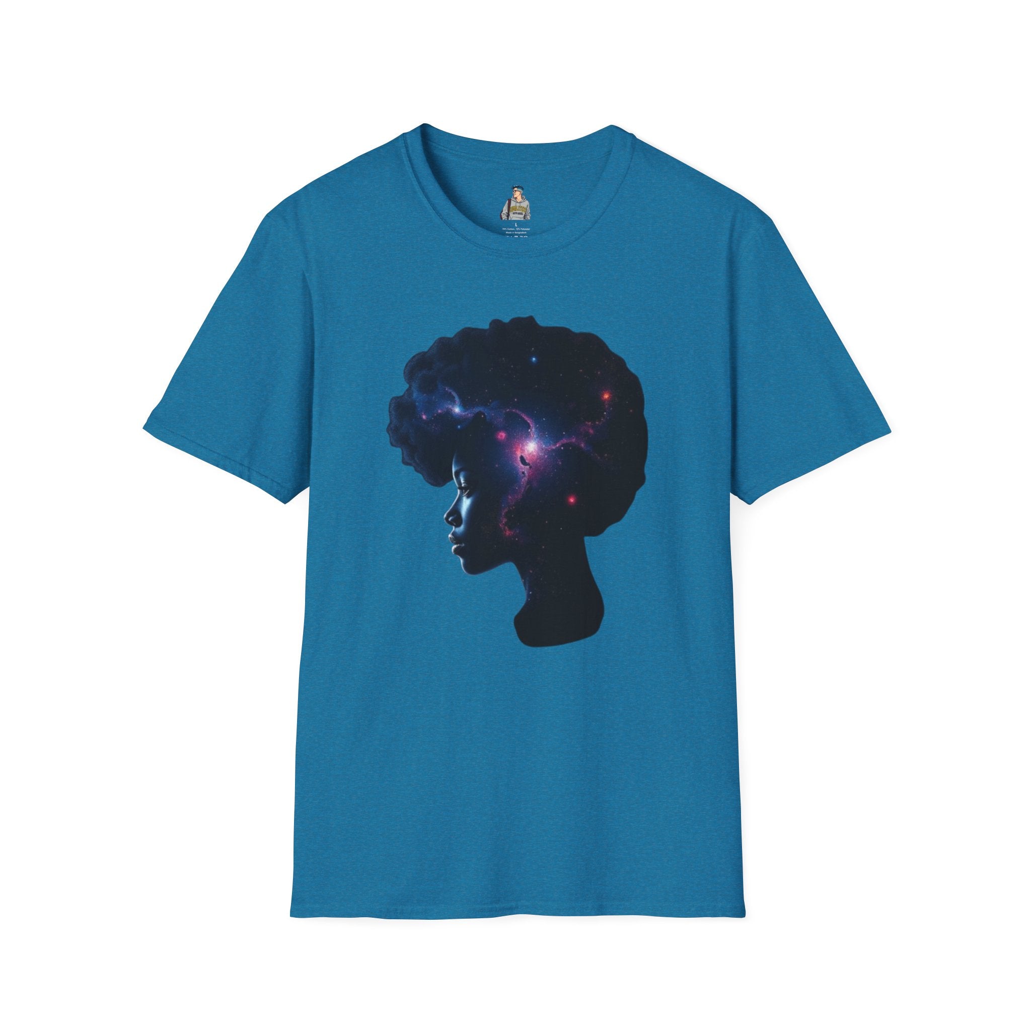 Black Universe Female Silhouette Unisex Softstyle T-Shirt - Celebrate Black Culture
