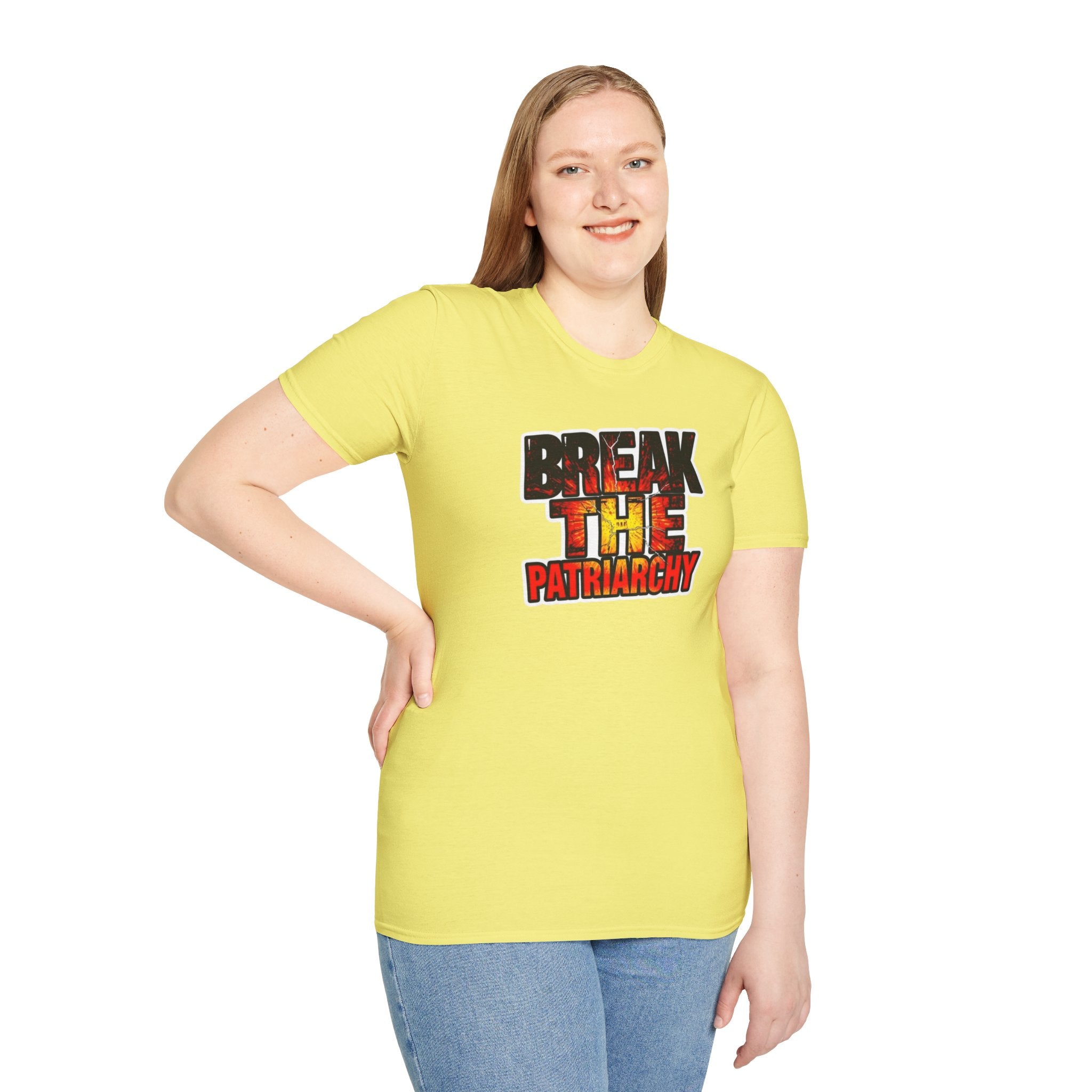 Break the Patriarchy Unisex Softstyle T-Shirt - Empowerment Wear for Social Change