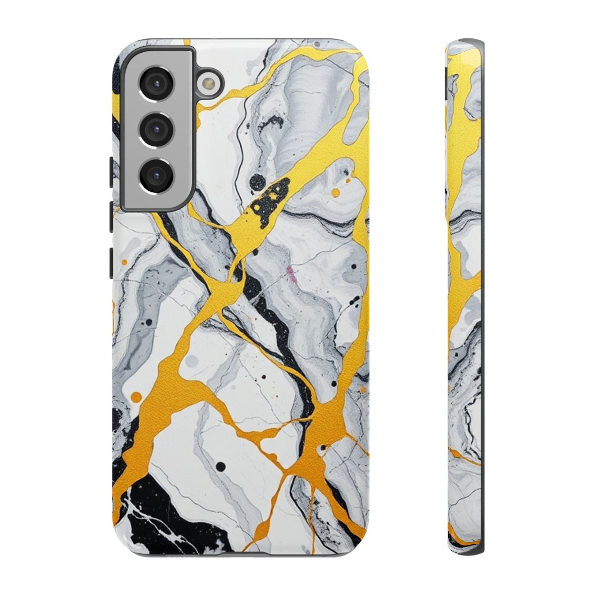 Beautiful Marble and Gold Design Tough Cases For Android & iPhone