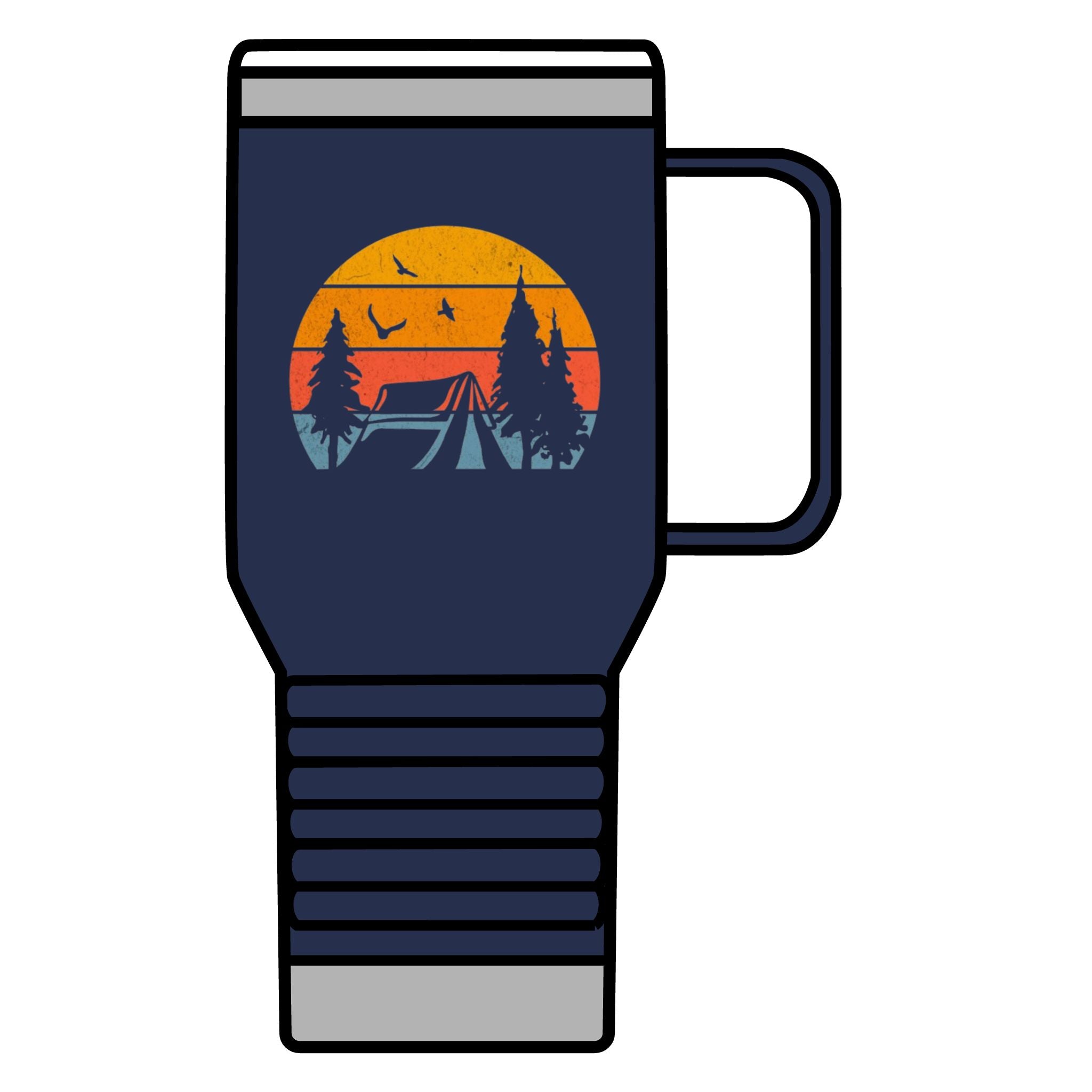Camping Sunset Scene Travel Mug - 20oz