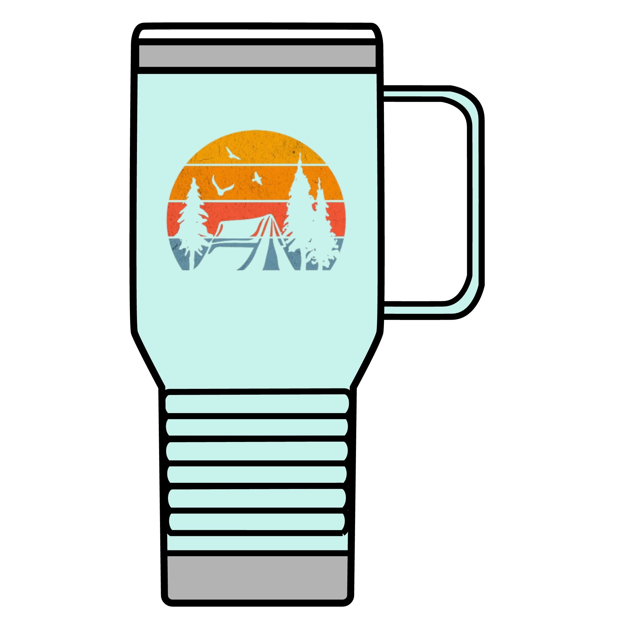 Camping Sunset Scene Travel Mug - 20oz
