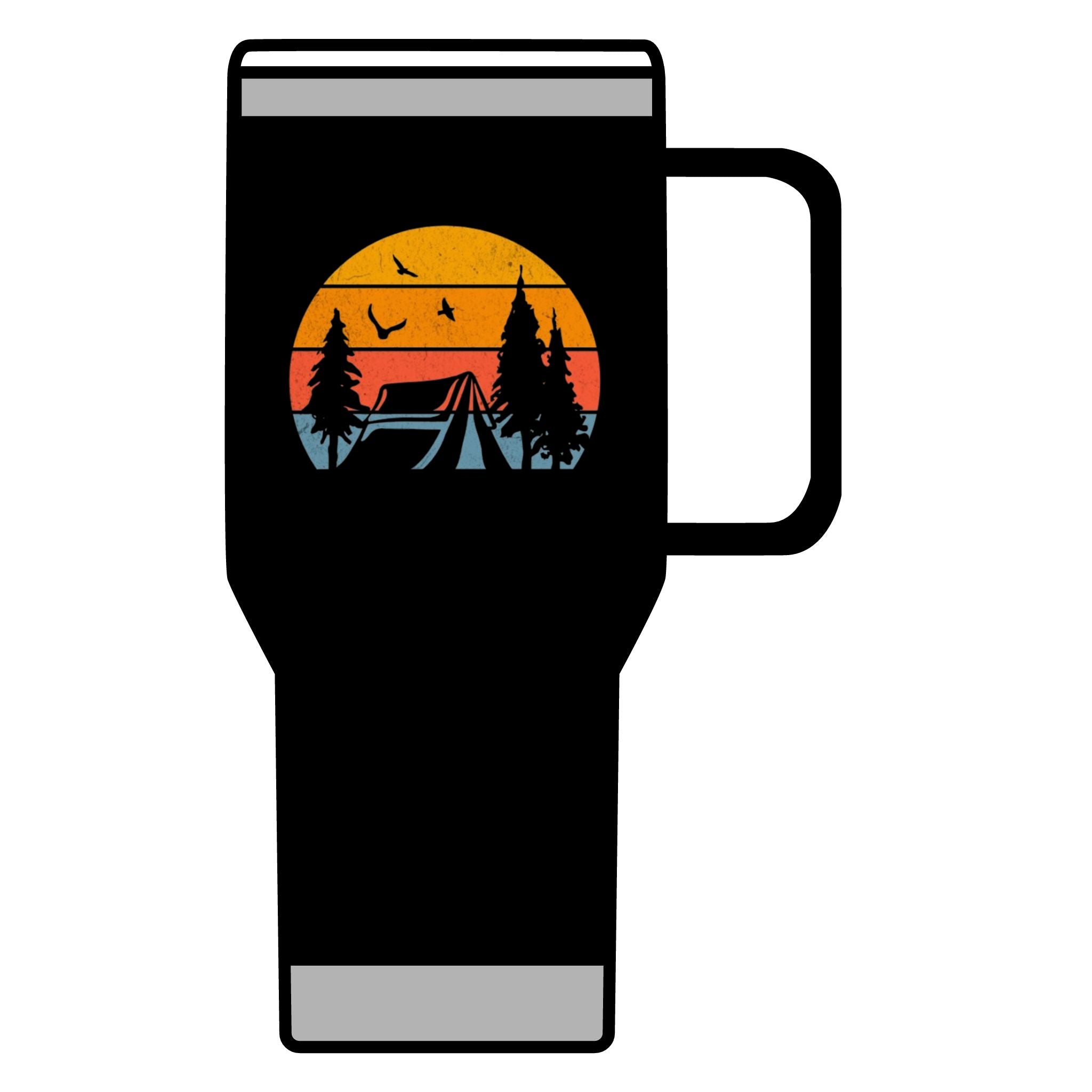 Camping Sunset Scene Travel Mug - 20oz