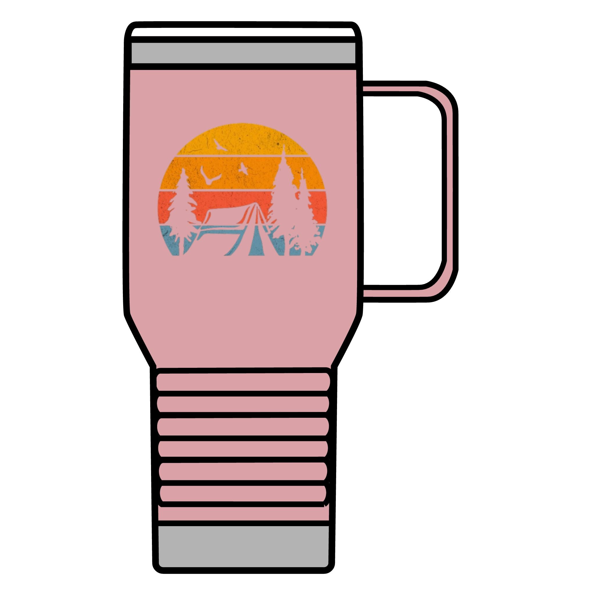 Camping Sunset Scene Travel Mug - 20oz