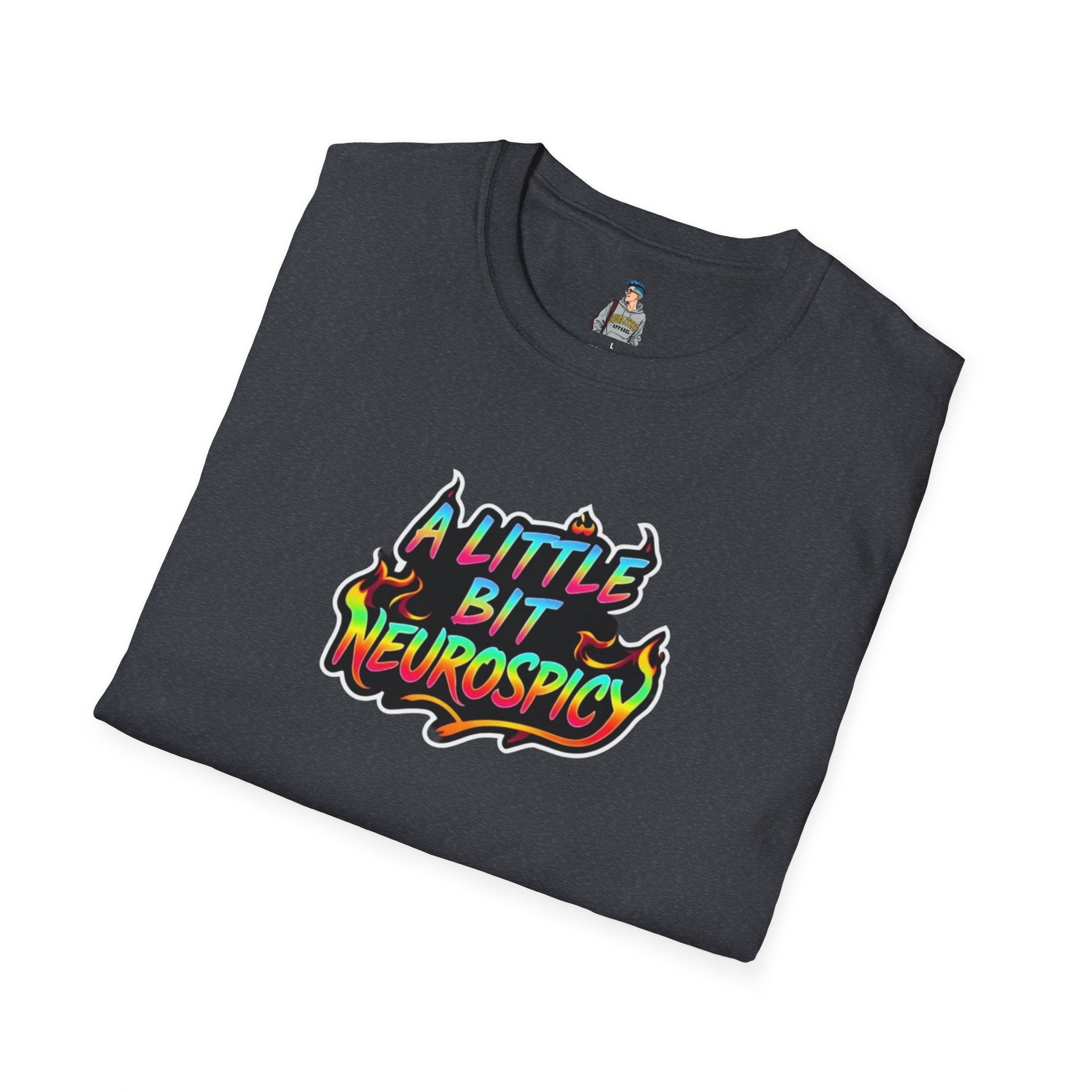 A Little Bit Neurospicy Unisex Softstyle T-Shirt - Fun & Quirky Graphic Tee for Neurodivergent Awareness