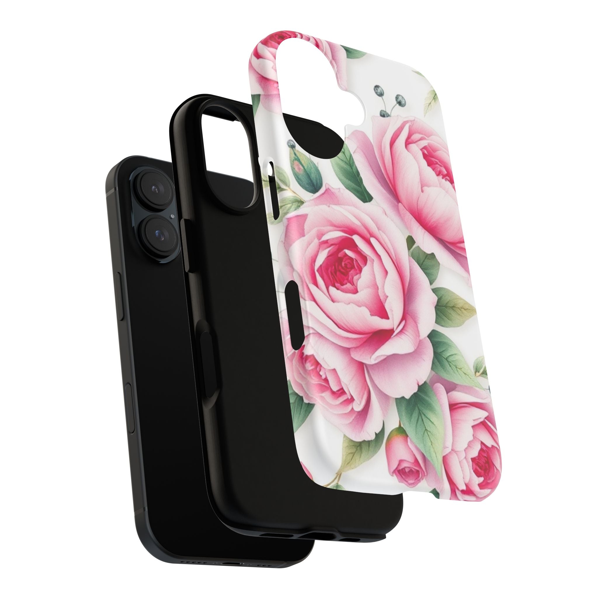 Android OR iPhone Compatible Cases - Pink Flower Design - Unique Tough Cases