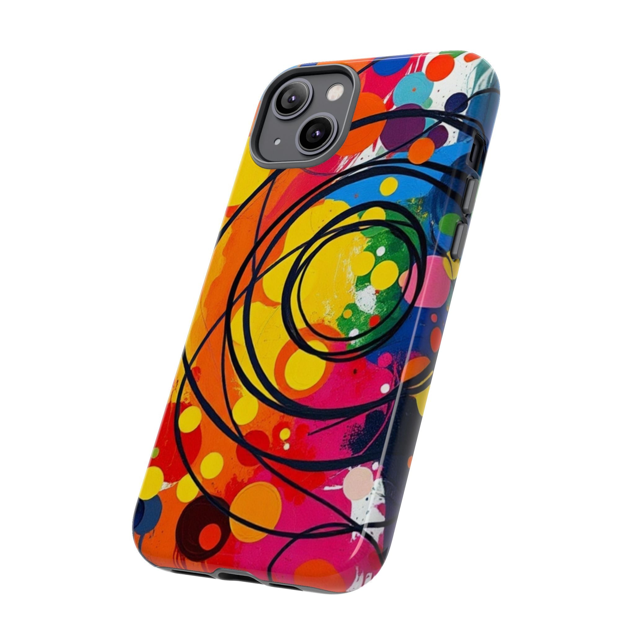 Colorful Abstract Rainbow Swirl Art Tough Case For Android & iPhone