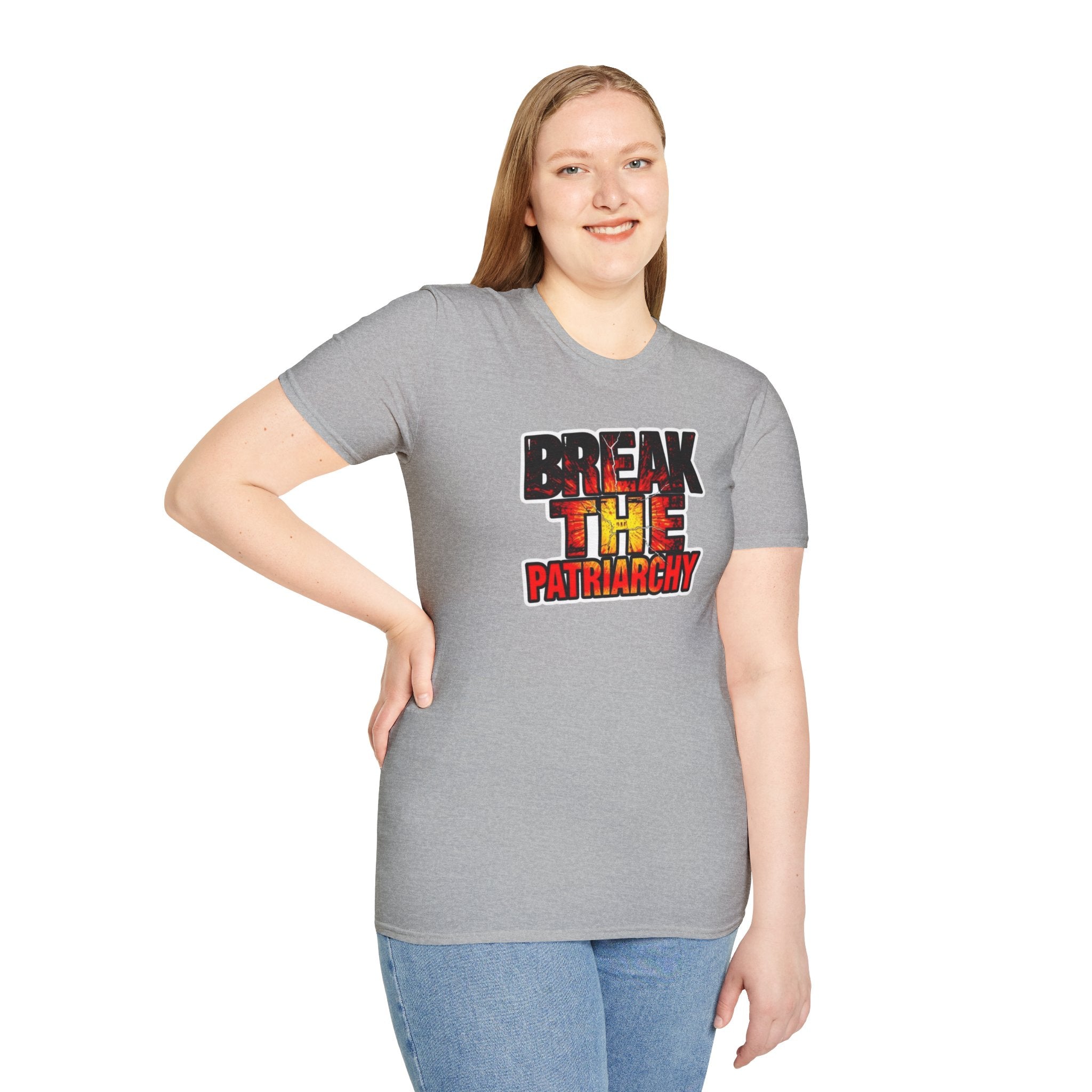Break the Patriarchy Unisex Softstyle T-Shirt - Empowerment Wear for Social Change