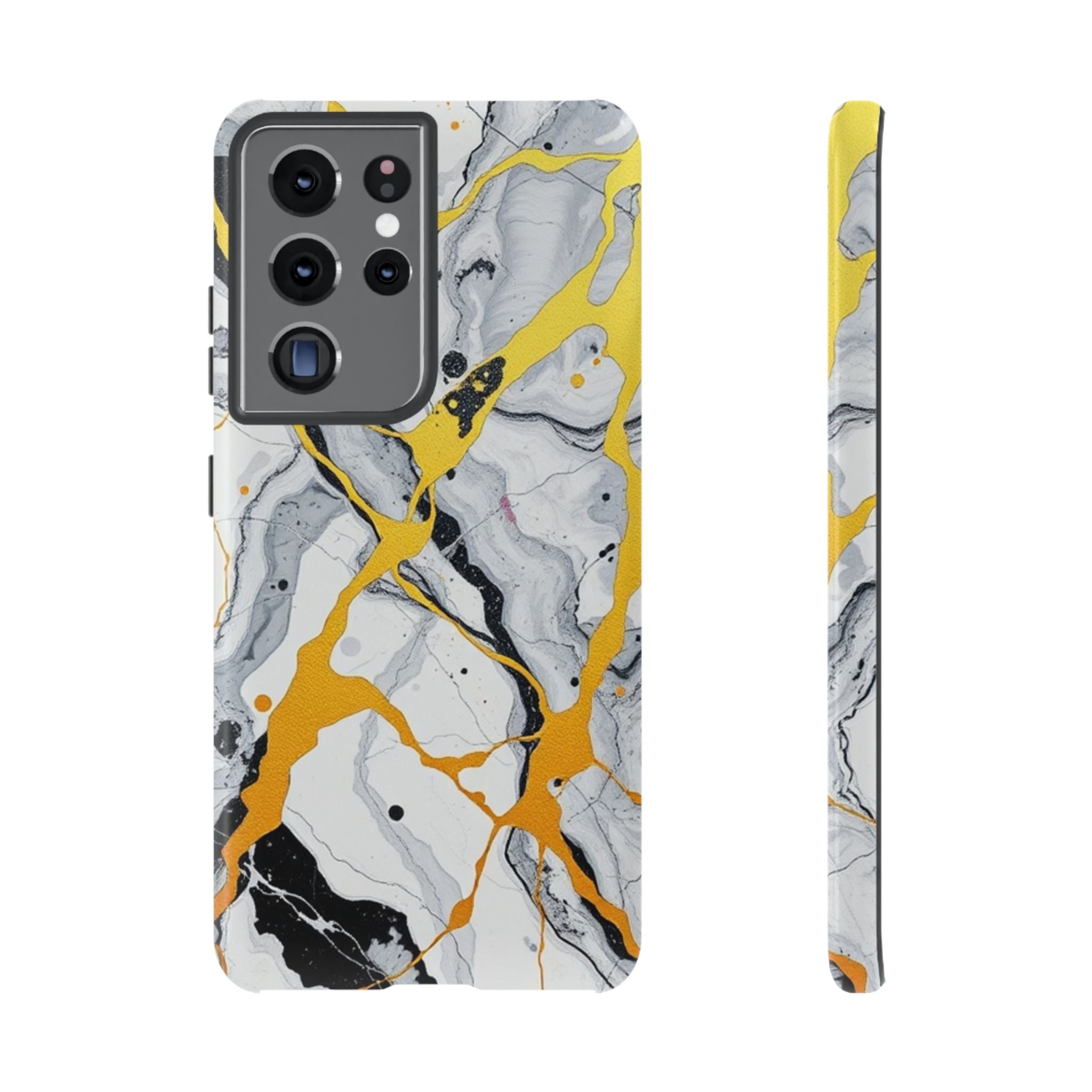 Beautiful Marble and Gold Design Tough Cases For Android & iPhone