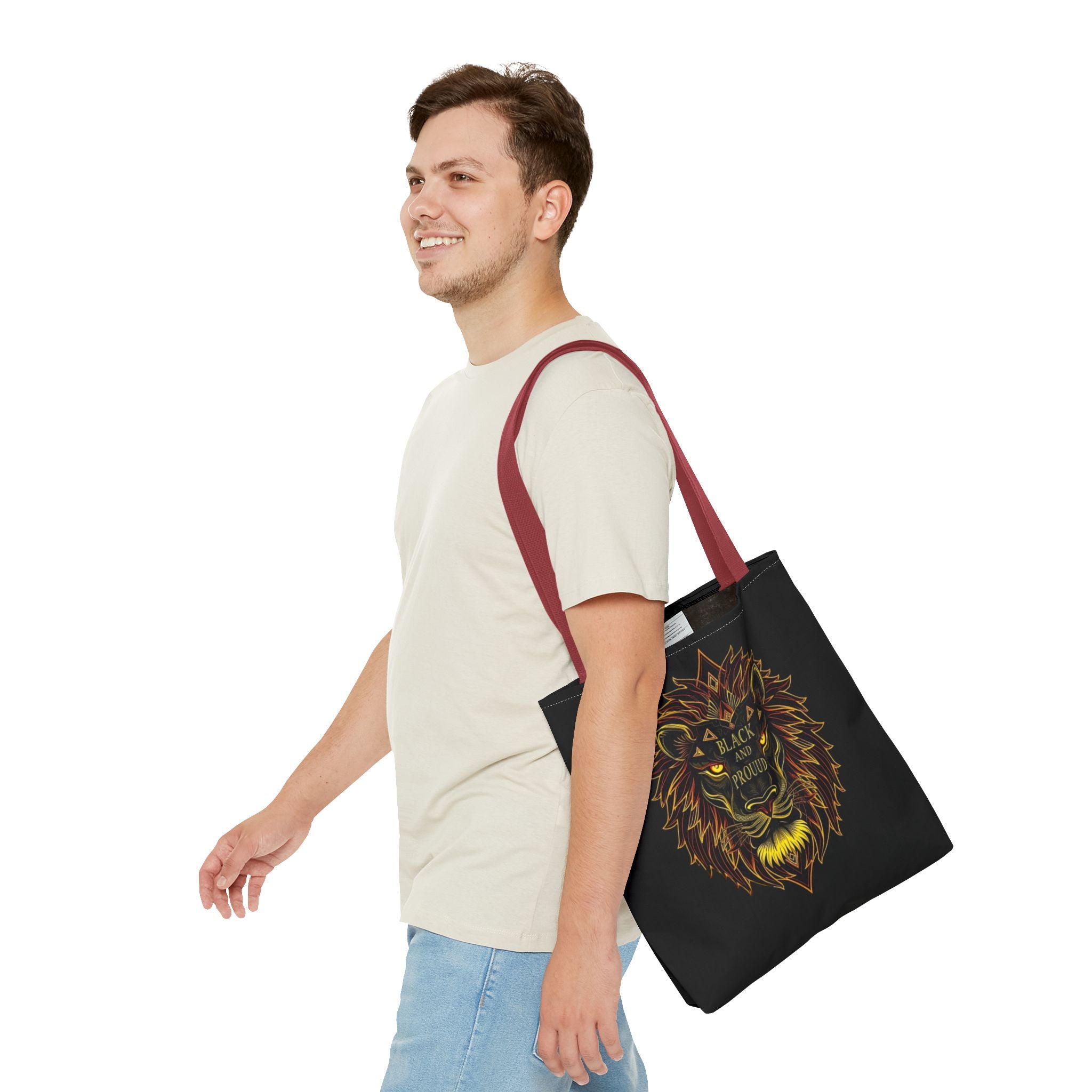 Black and Proud Lion Tote Bag