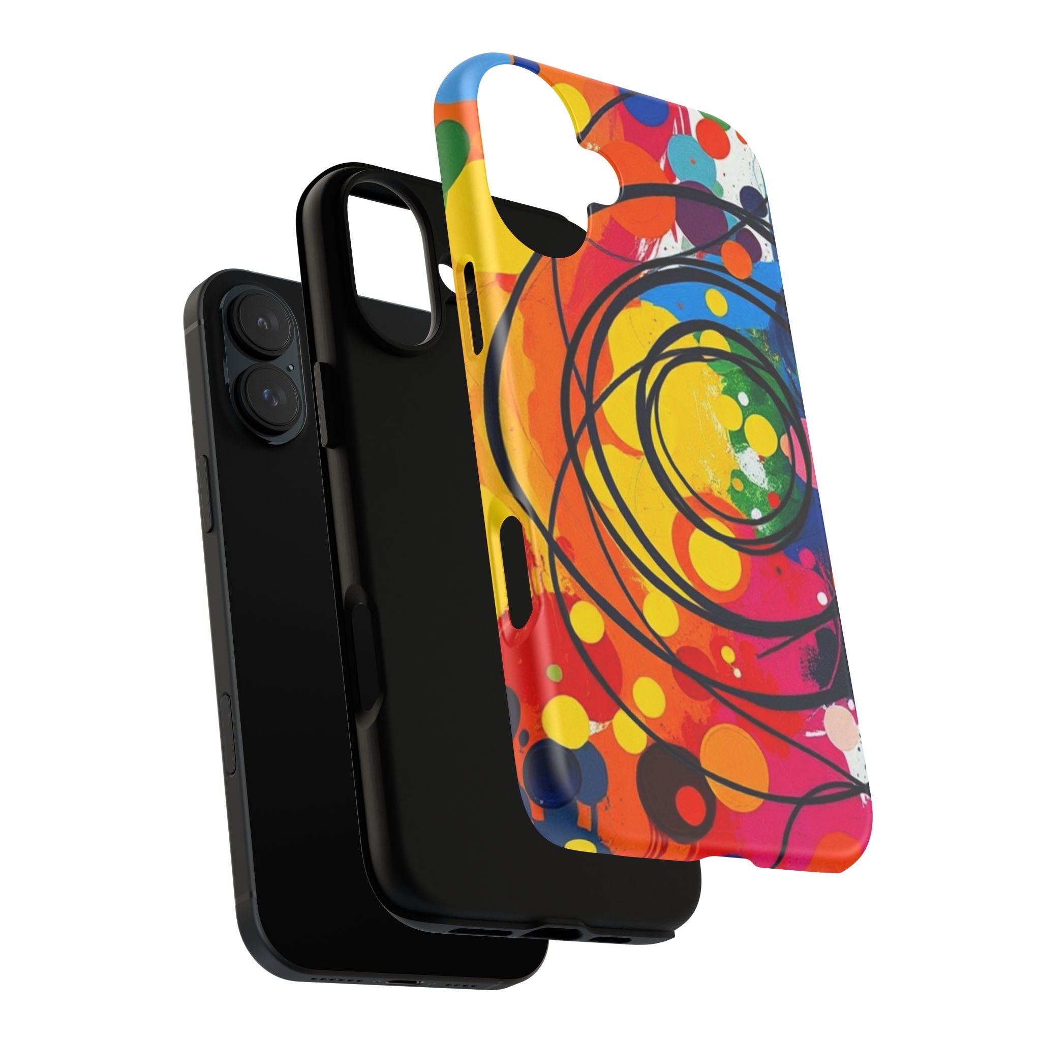 Colorful Abstract Rainbow Swirl Art Tough Case For Android & iPhone