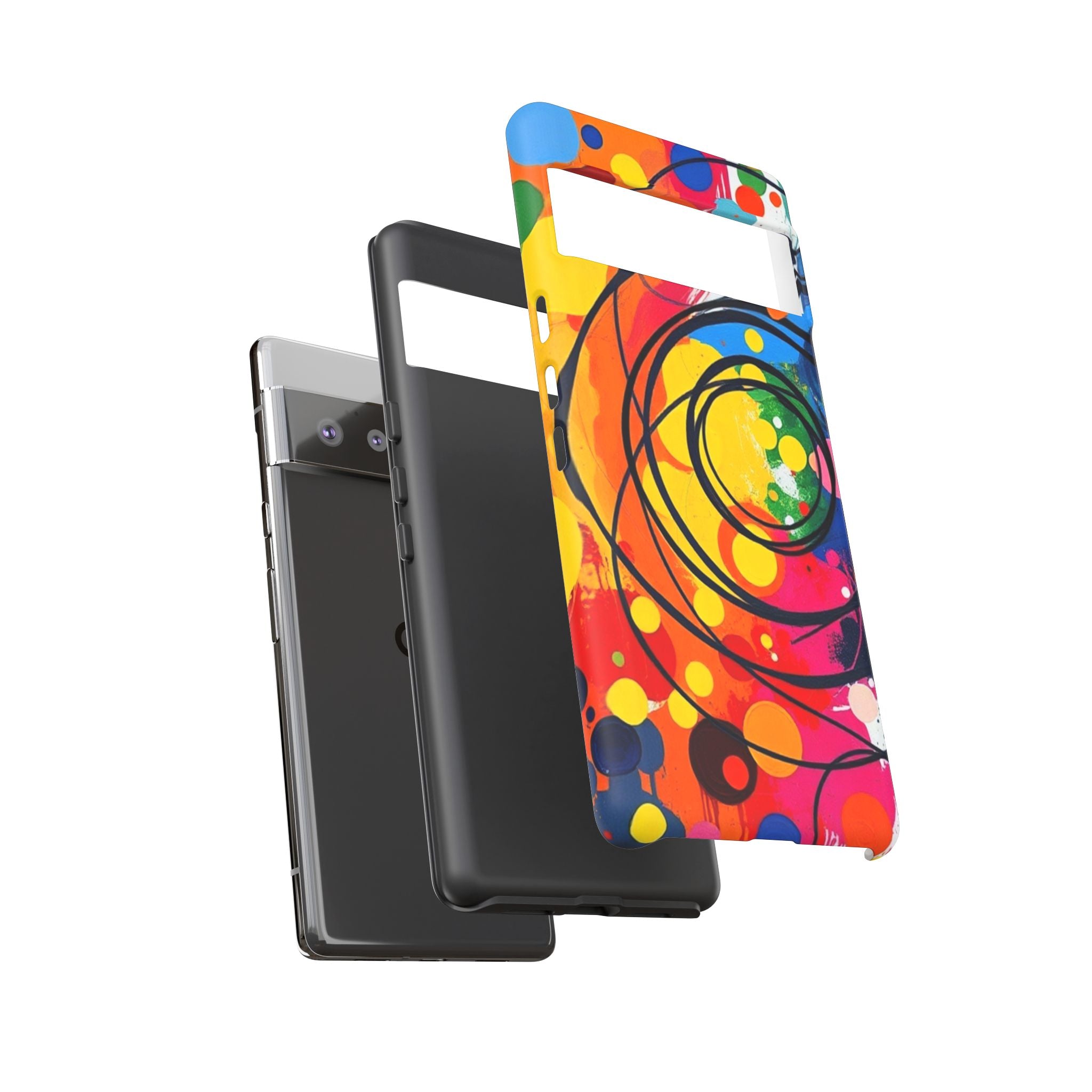 Colorful Abstract Rainbow Swirl Art Tough Case For Android & iPhone