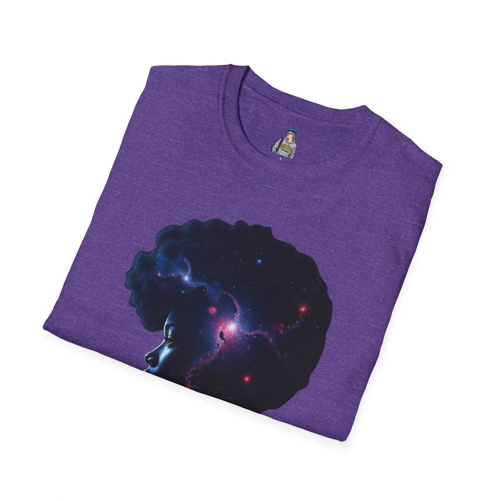 Black Universe Female Silhouette Unisex Softstyle T-Shirt - Celebrate Black Culture