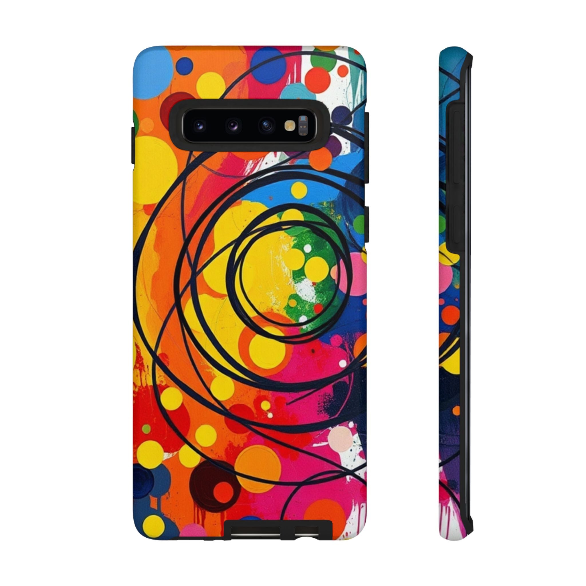 Colorful Abstract Rainbow Swirl Art Tough Case For Android & iPhone