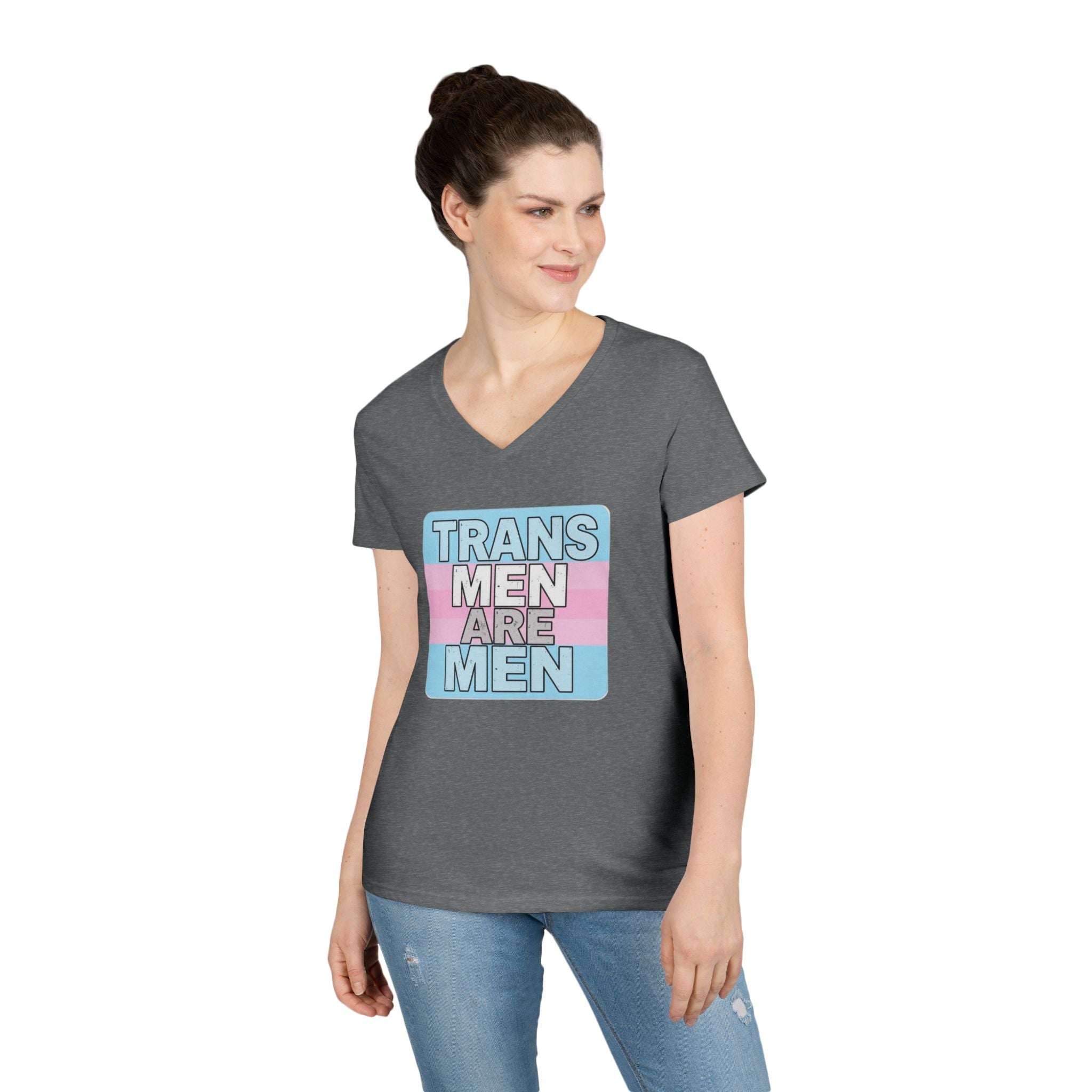 Transgender Pride V-Neck T-Shirt - Empowering Message for Inclusivity