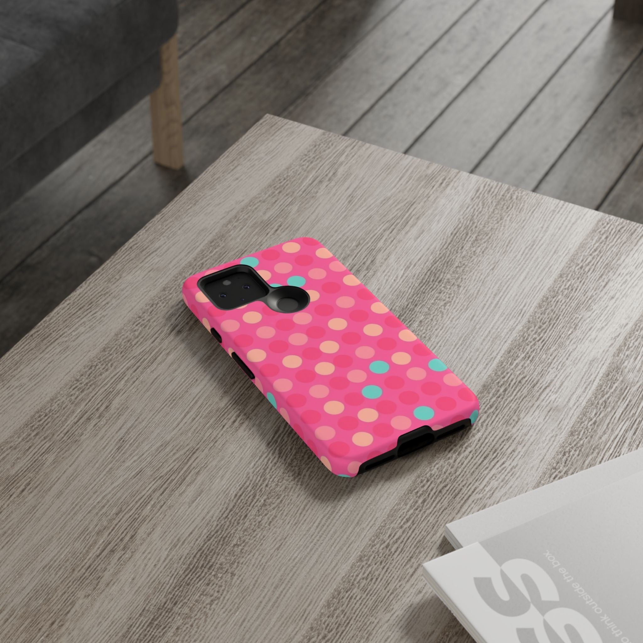 Android OR iPhone Protective Cases - Retro Polka Dots Pattern Tough Case