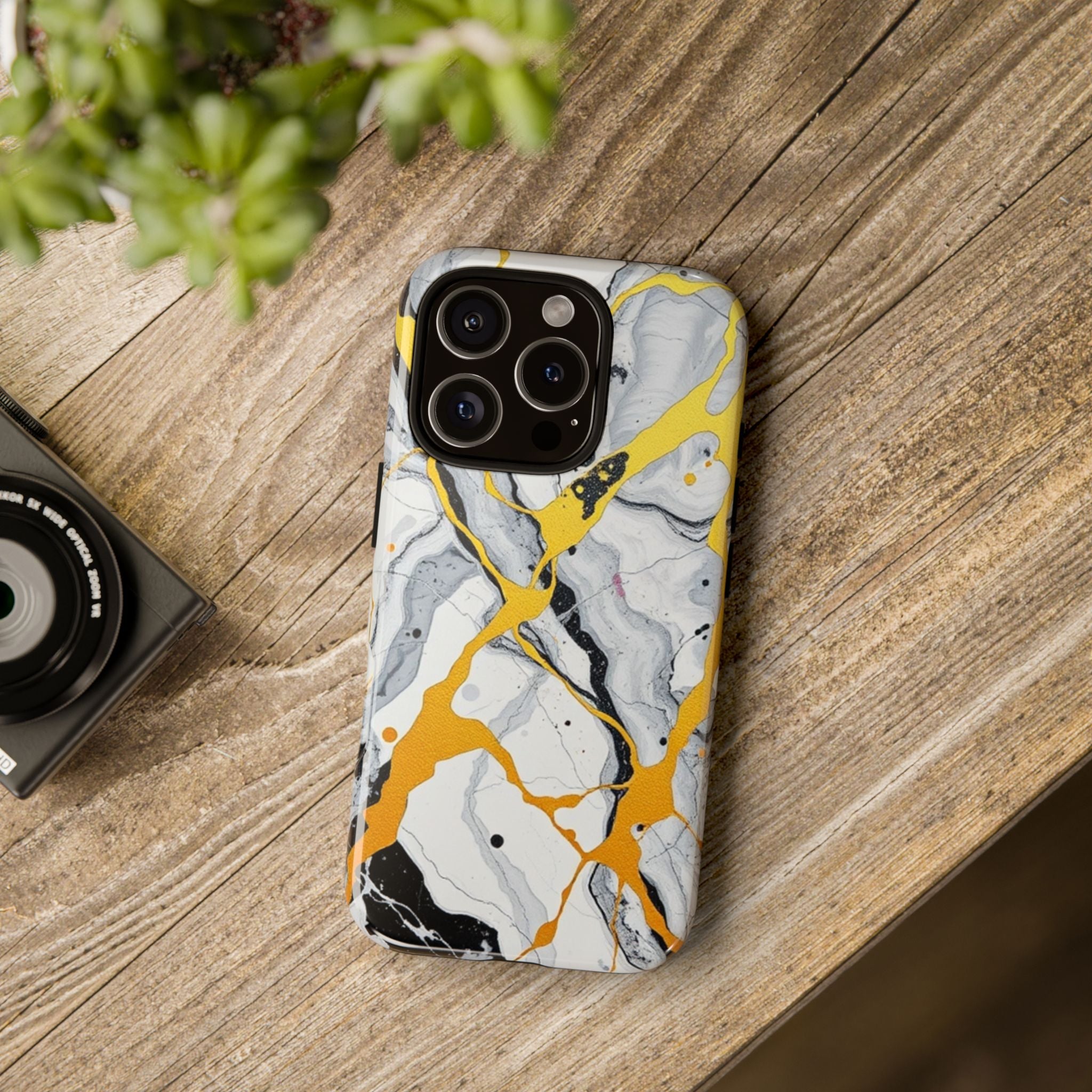 Beautiful Marble and Gold Design Tough Cases For Android & iPhone