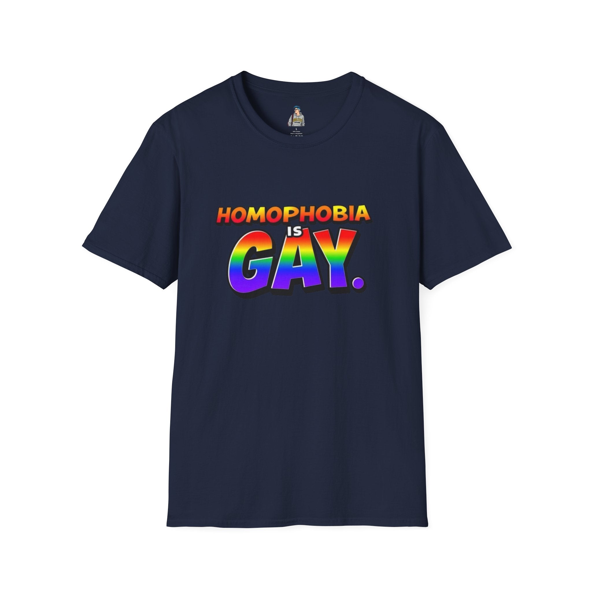 Pride T-Shirt, Homophobia Is Gay Unisex Softstyle Shirt