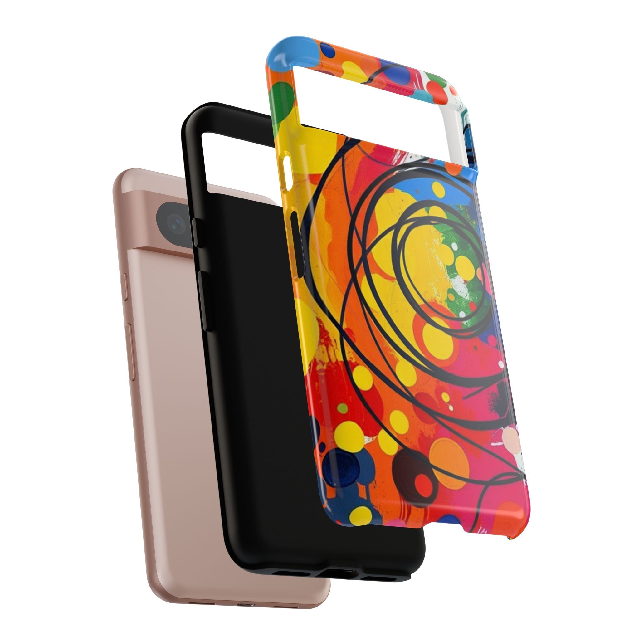 Colorful Abstract Rainbow Swirl Art Tough Case For Android & iPhone