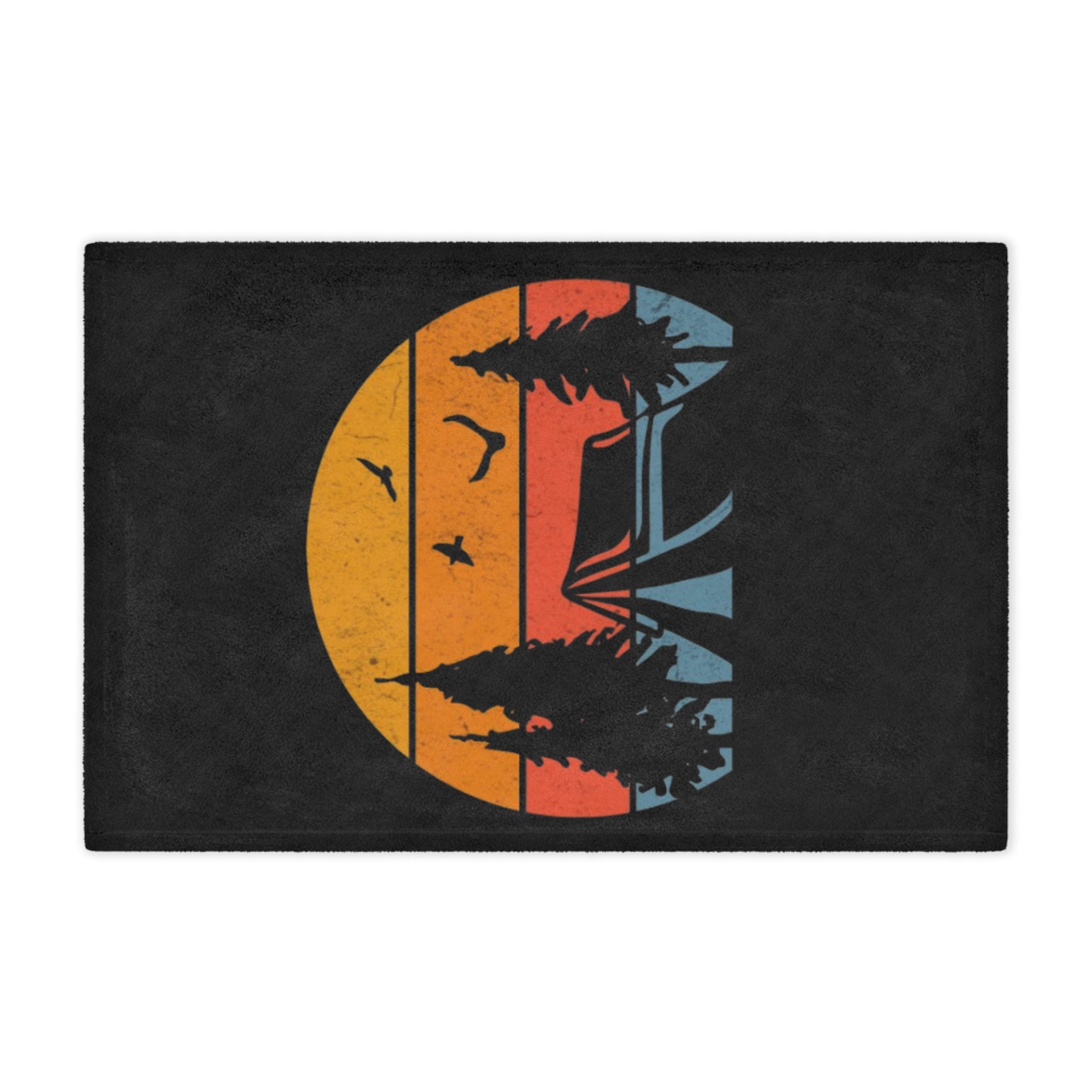 Campsite at Sunset Microfiber Blanket - EqualiTees.Me